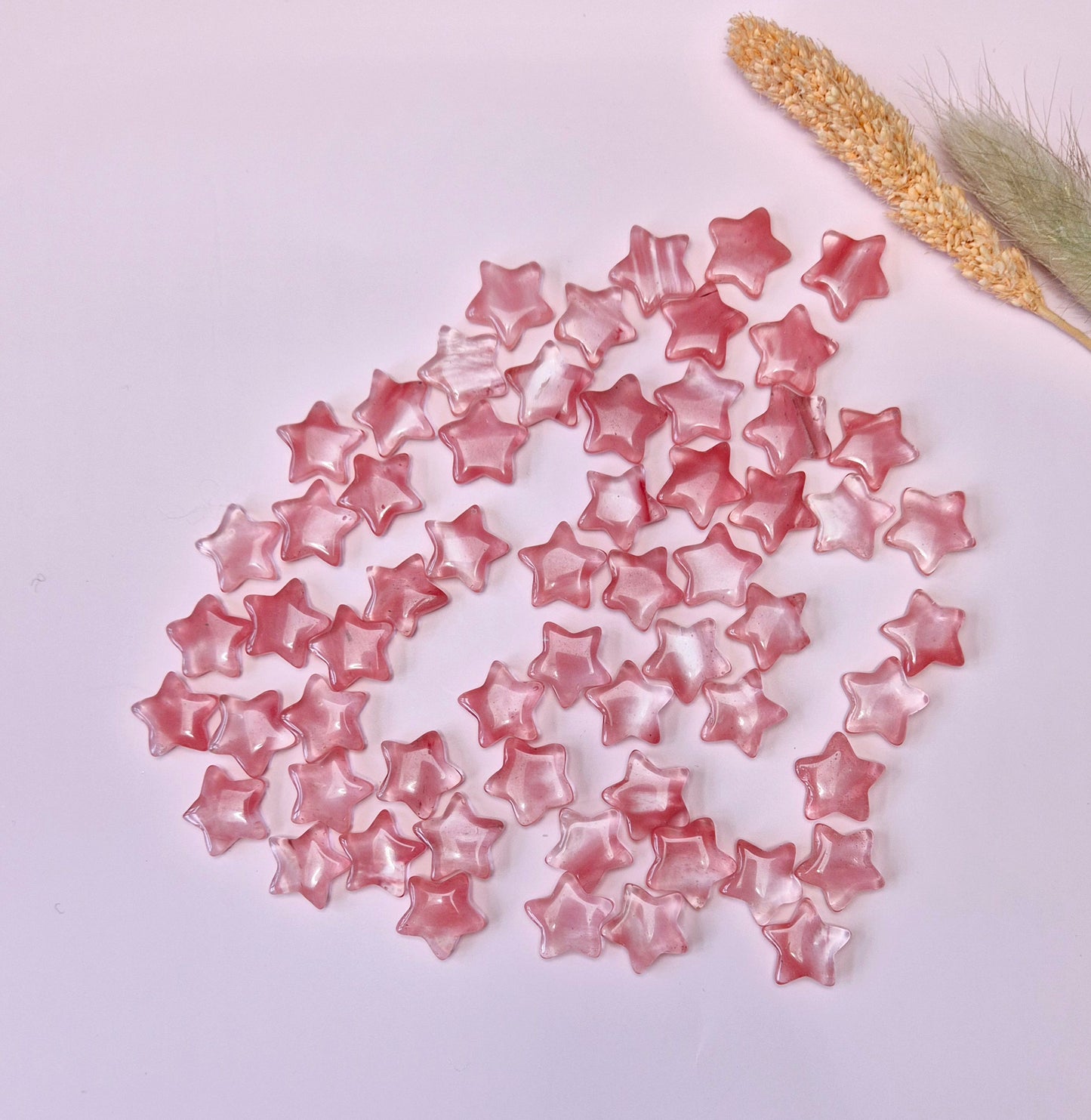 Edelstein Wassermelone Mini Stern (1,5 cm)