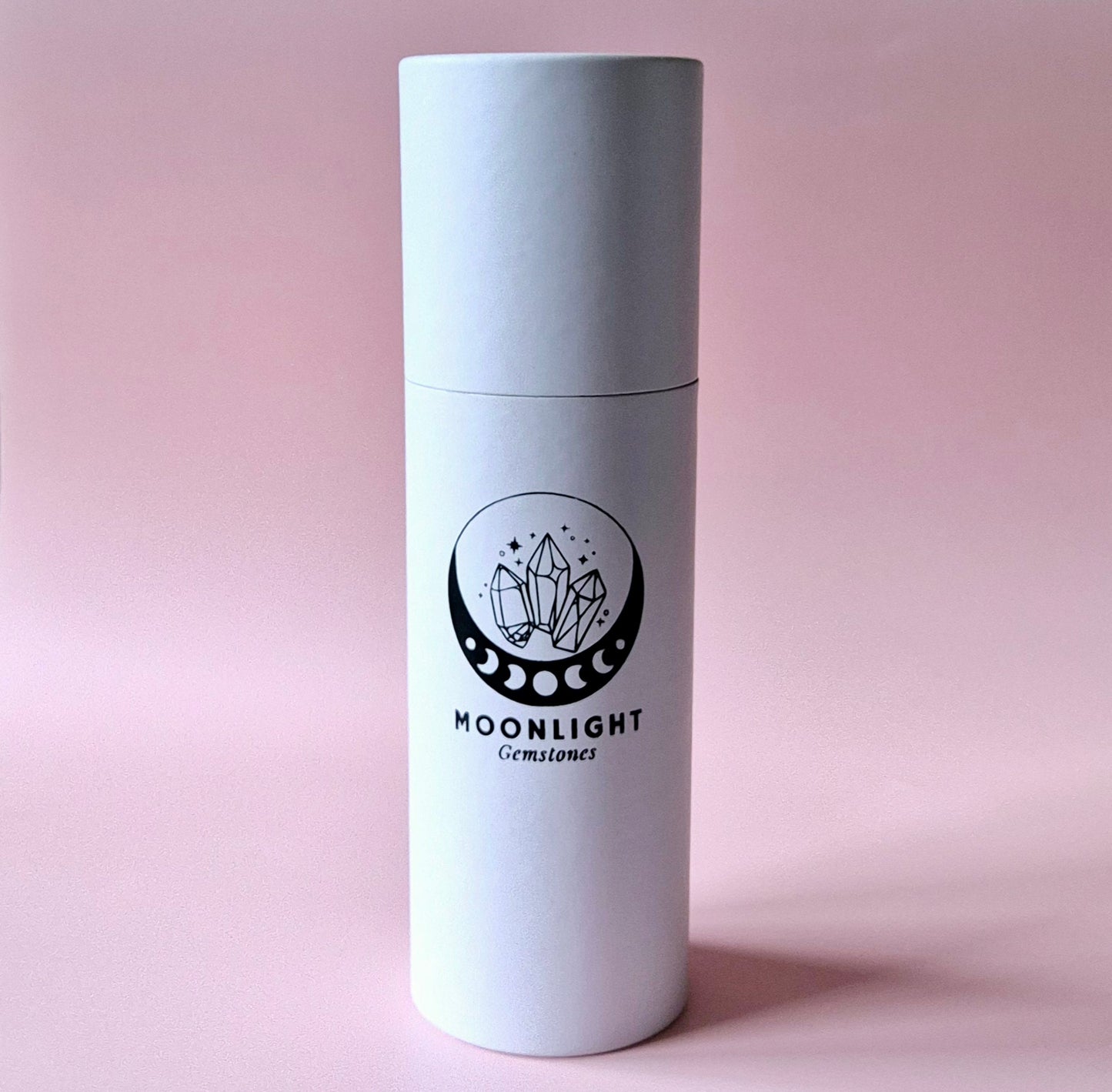Glastrinkflasche mit Filter Edelsteinwasserflasche Rosenquarz – 400 ml