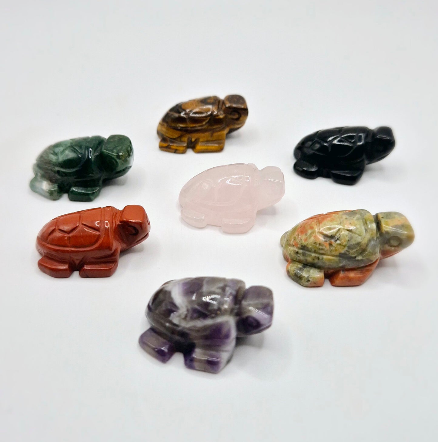 Mini Edelsteen Schildpad 2,5 cm - Unakite