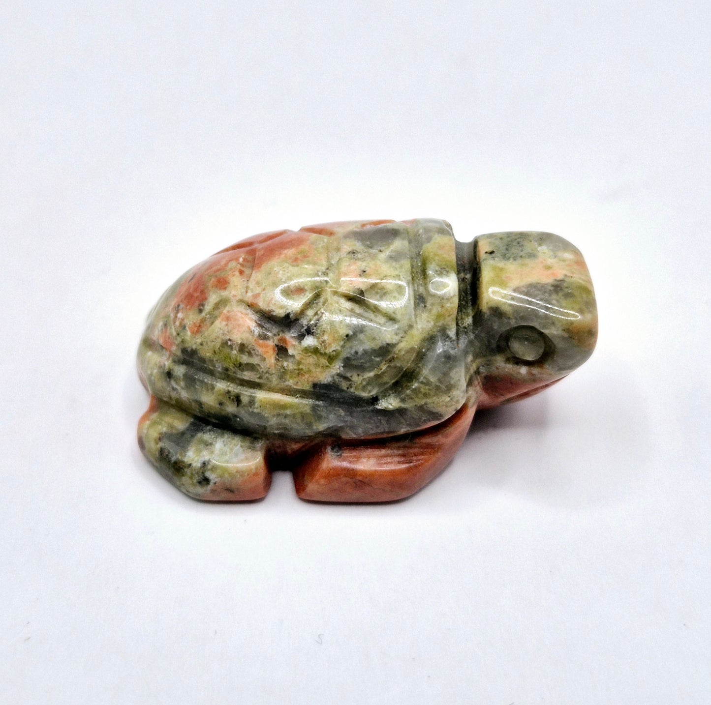 Mini Edelsteen Schildpad 2,5 cm - Unakite