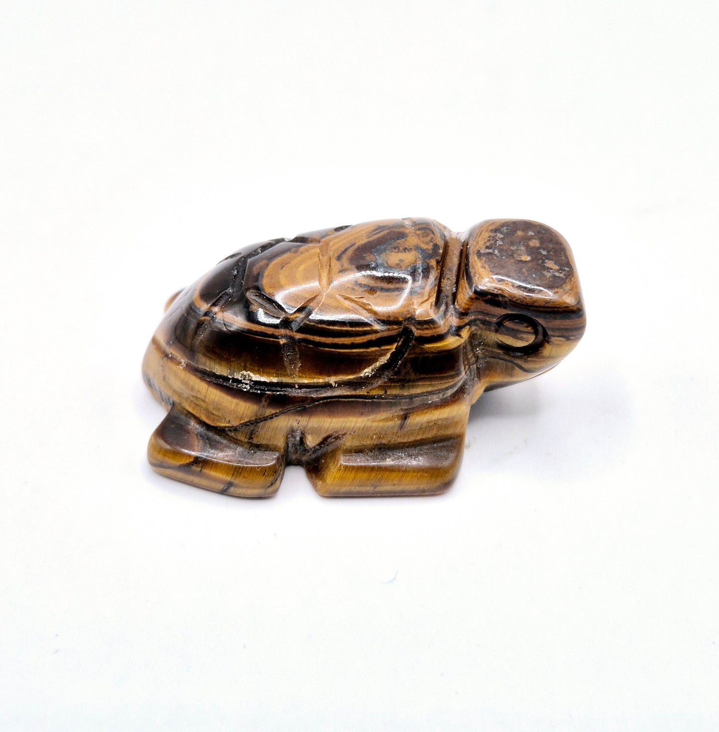 Mini Edelsteen Schildpad 2,5 cm - Tijgeroog