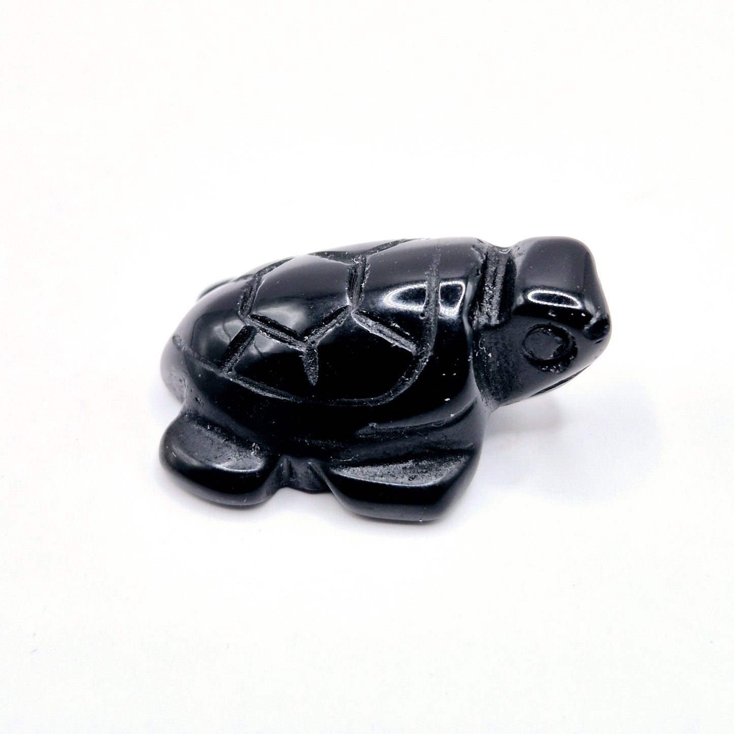 Mini Edelsteinschildkröte 2,5 cm - Schwarzer Obsidian