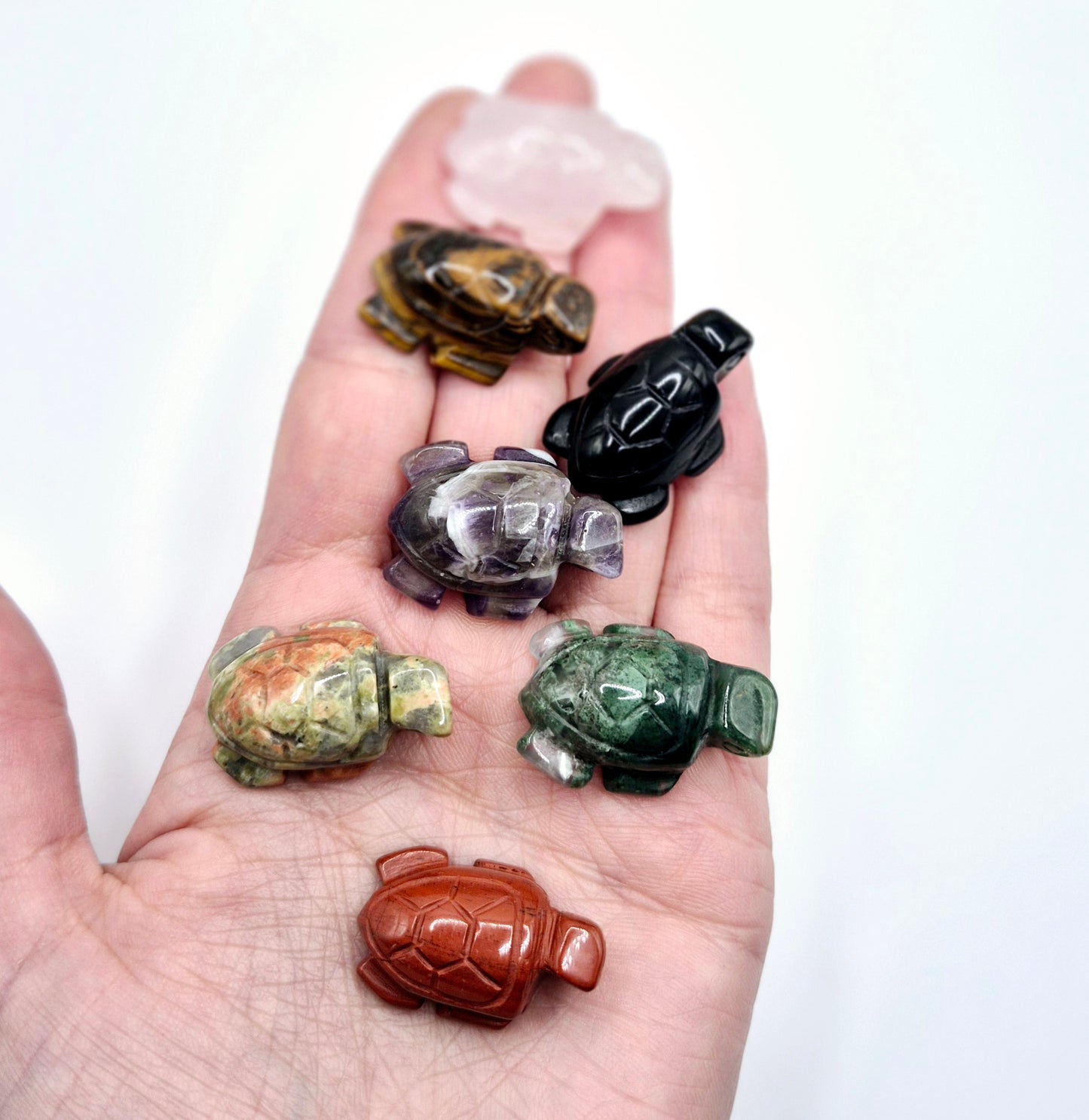 Mini Edelsteen Schildpad 2,5 cm - Unakite