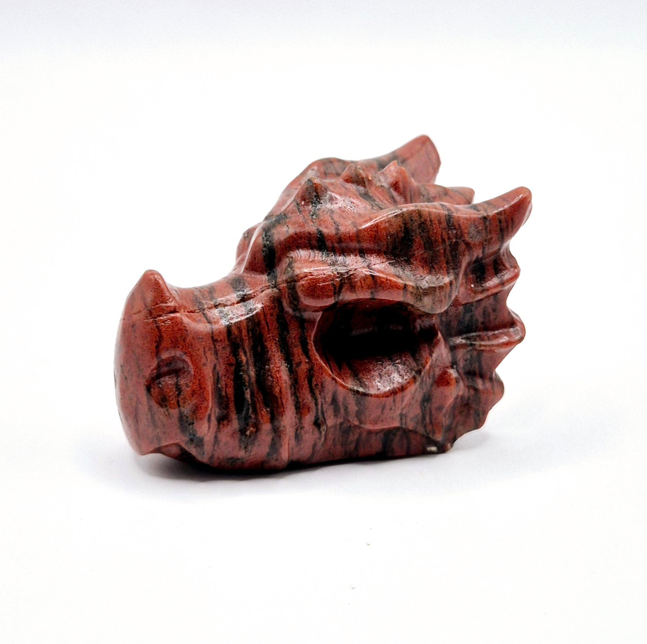 Draken Schedel van Edelsteen (4 cm) - Glasspar Dragon Skull