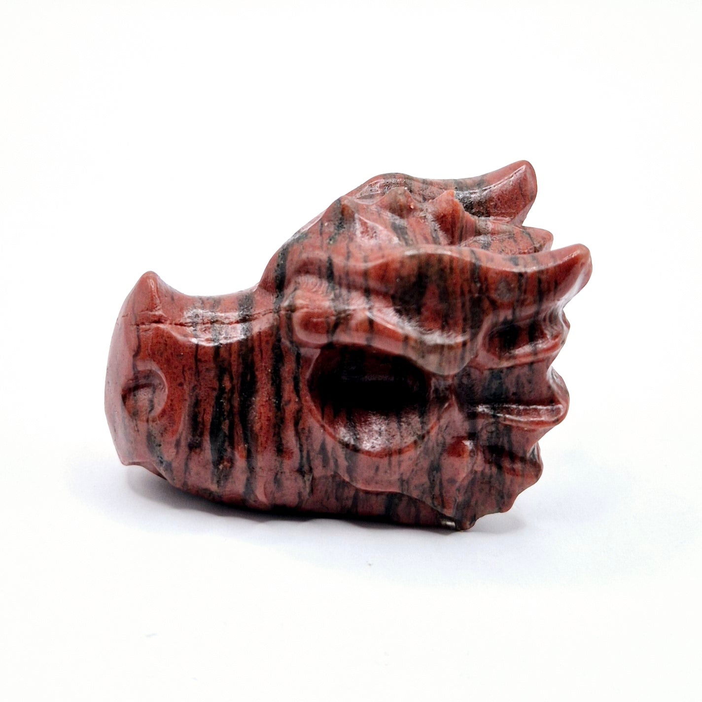 Draken Schedel van Edelsteen (4 cm) - Glasspar Dragon Skull