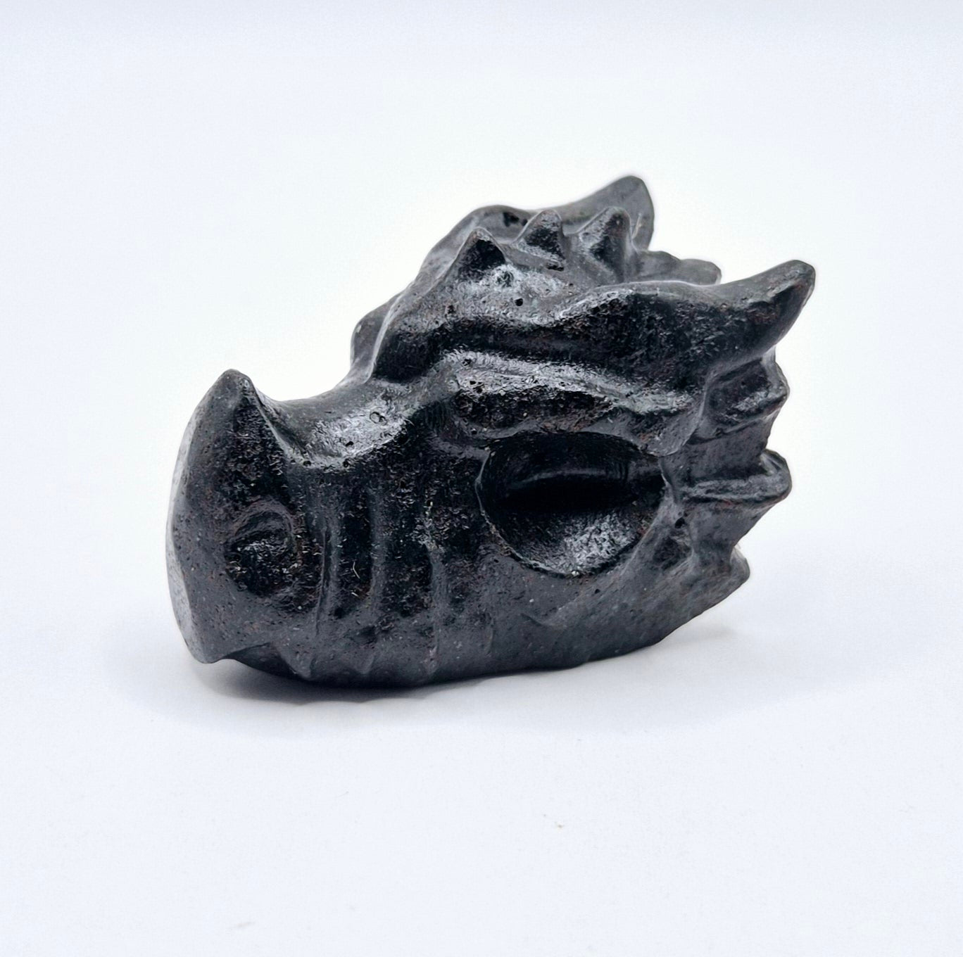 Draken Schedel van Edelsteen (4 cm) - Lavasteen Dragon Skull