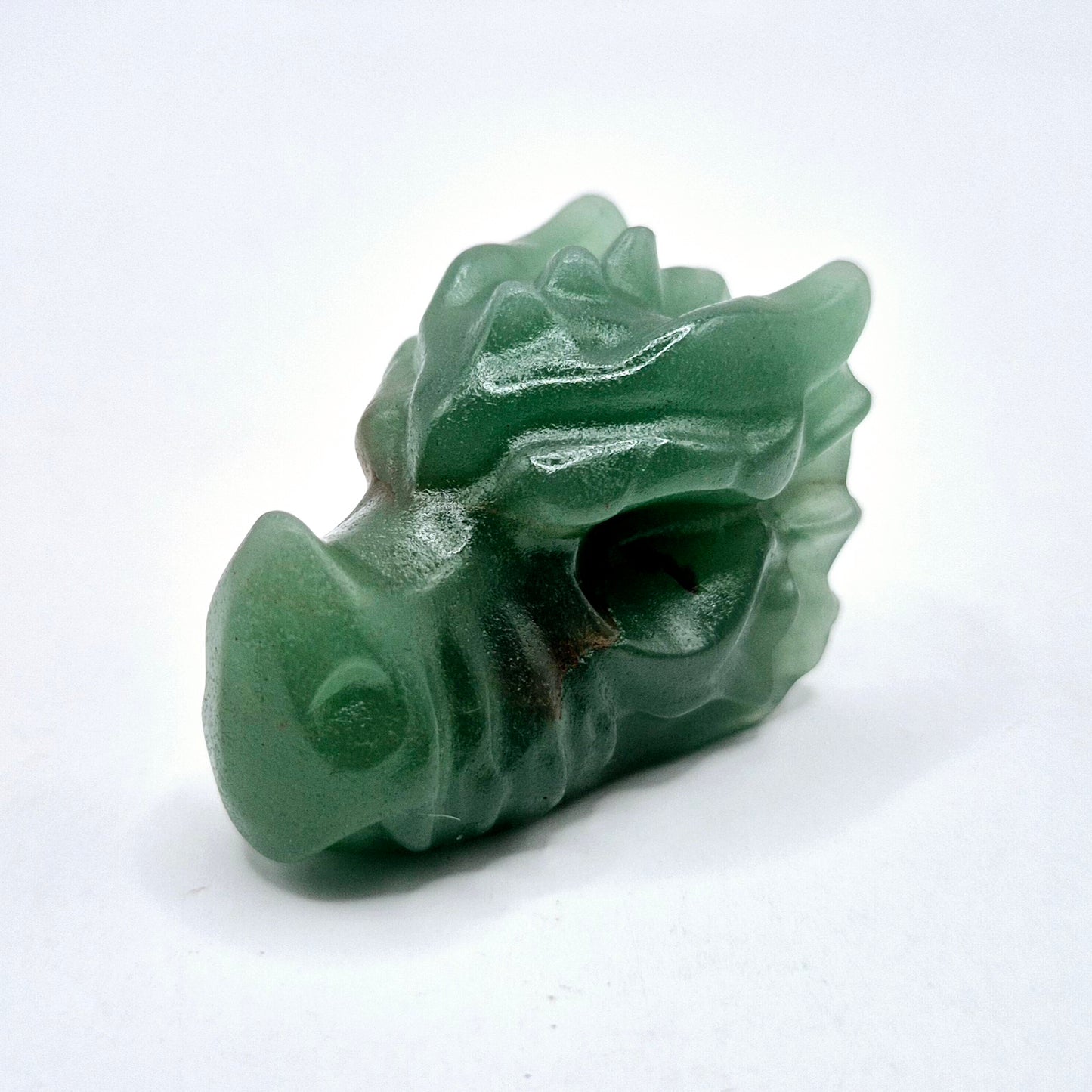 Draken Schedel van Edelsteen (4 cm) - Groene Aventurijn Dragon Skull