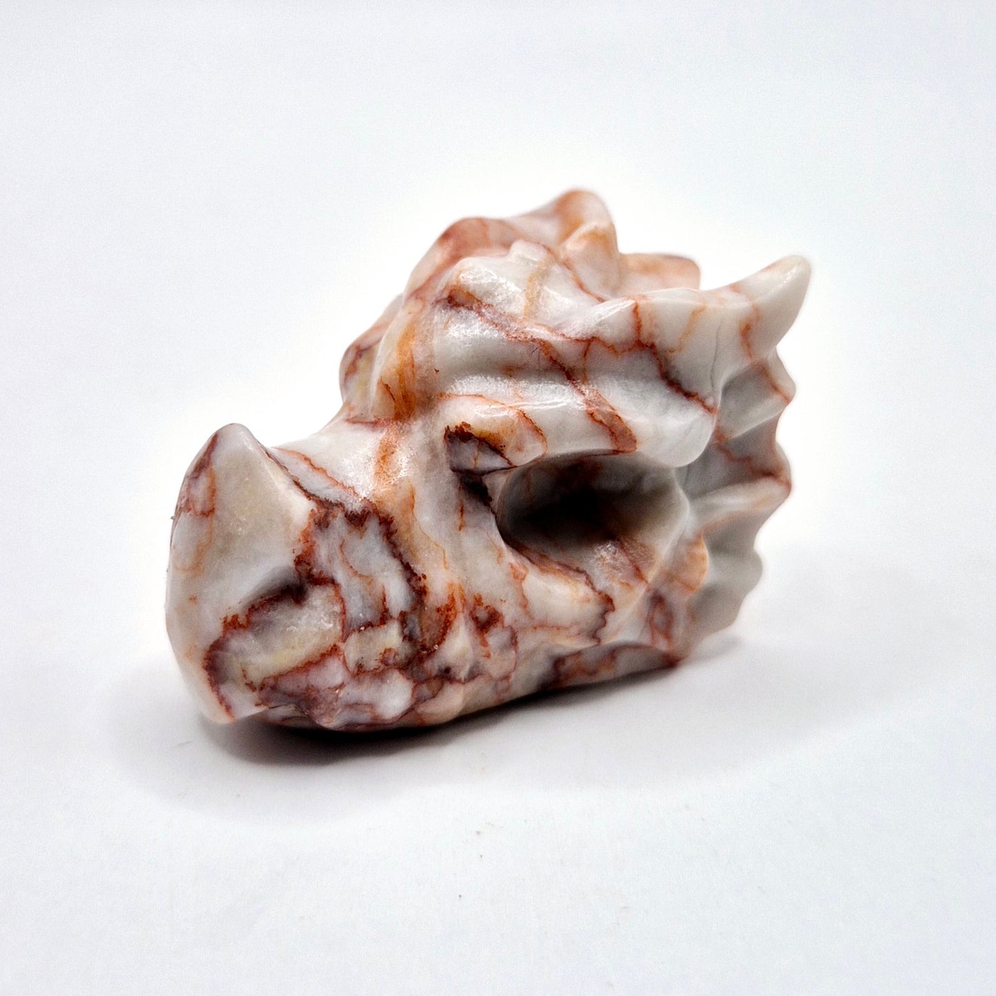 Draken Schedel van Edelsteen (4 cm) - Net Stone Dragon Skull