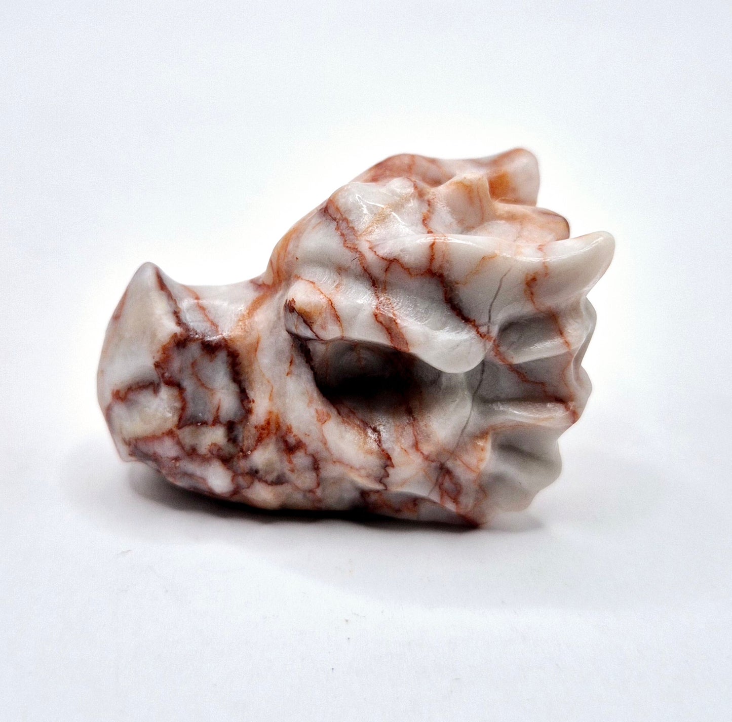 Draken Schedel van Edelsteen (4 cm) - Net Stone Dragon Skull