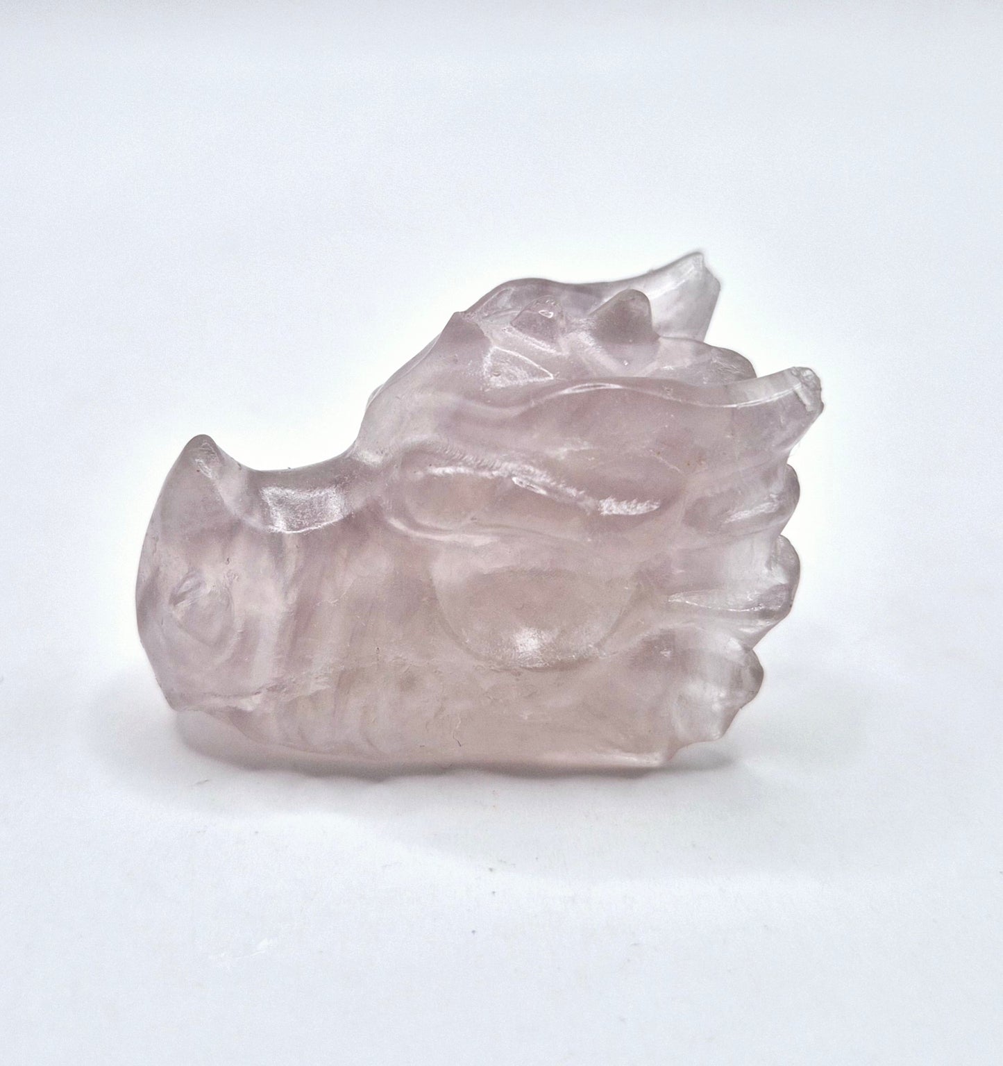 Draken Schedel van Edelsteen (4 cm) - Fluoriet Dragon Skull