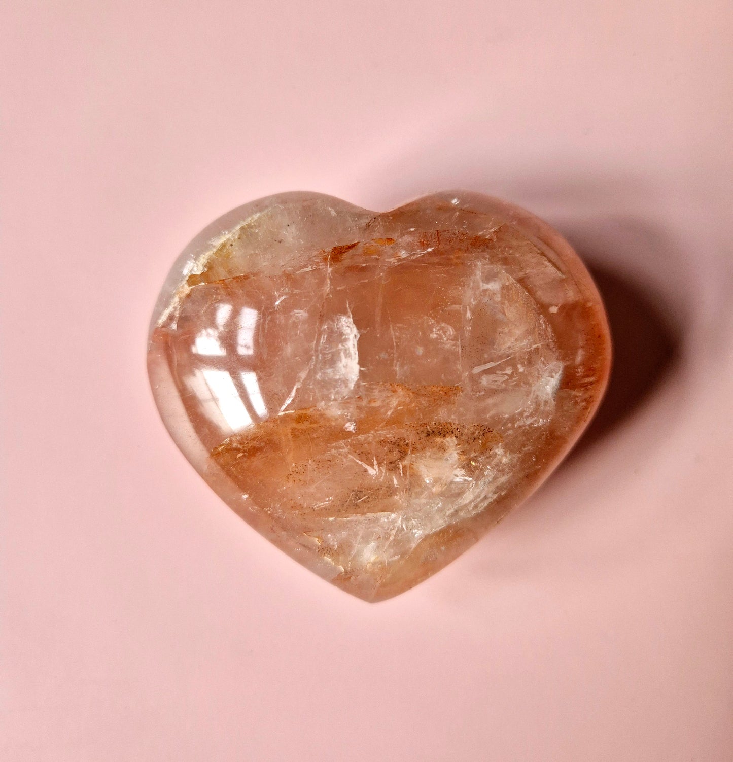 Edelsteen Grote Fire Quartz Harten (Het Perfecte Valentijnscadeau) Hematoïde Kwarts