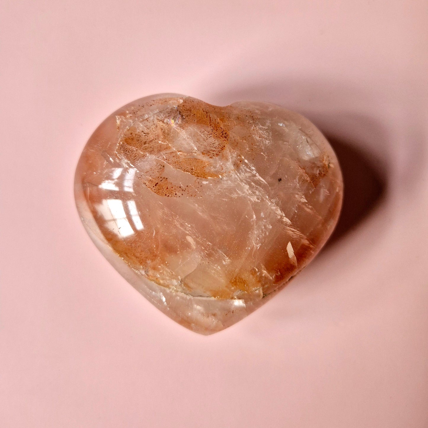 Edelsteen Grote Fire Quartz Harten (Het Perfecte Valentijnscadeau) Hematoïde Kwarts