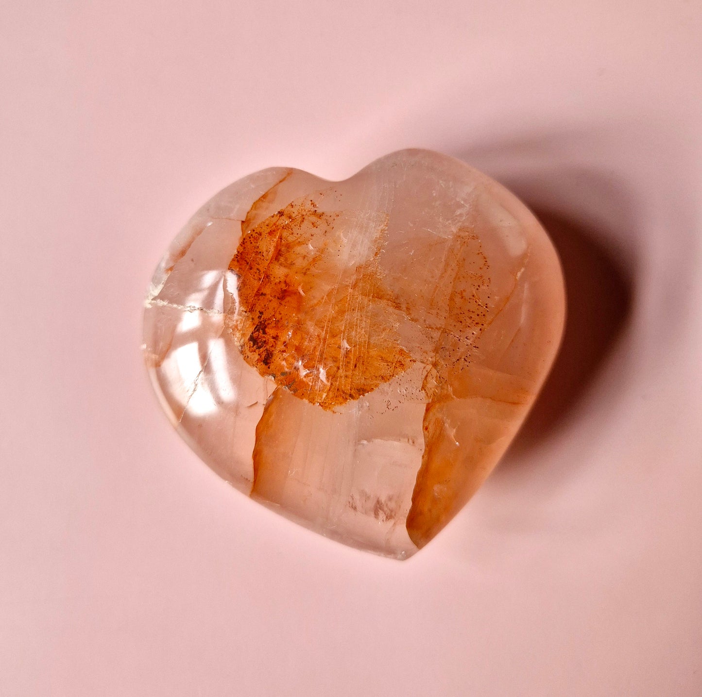 Edelsteen Grote Fire Quartz Harten (Het Perfecte Valentijnscadeau) Hematoïde Kwarts
