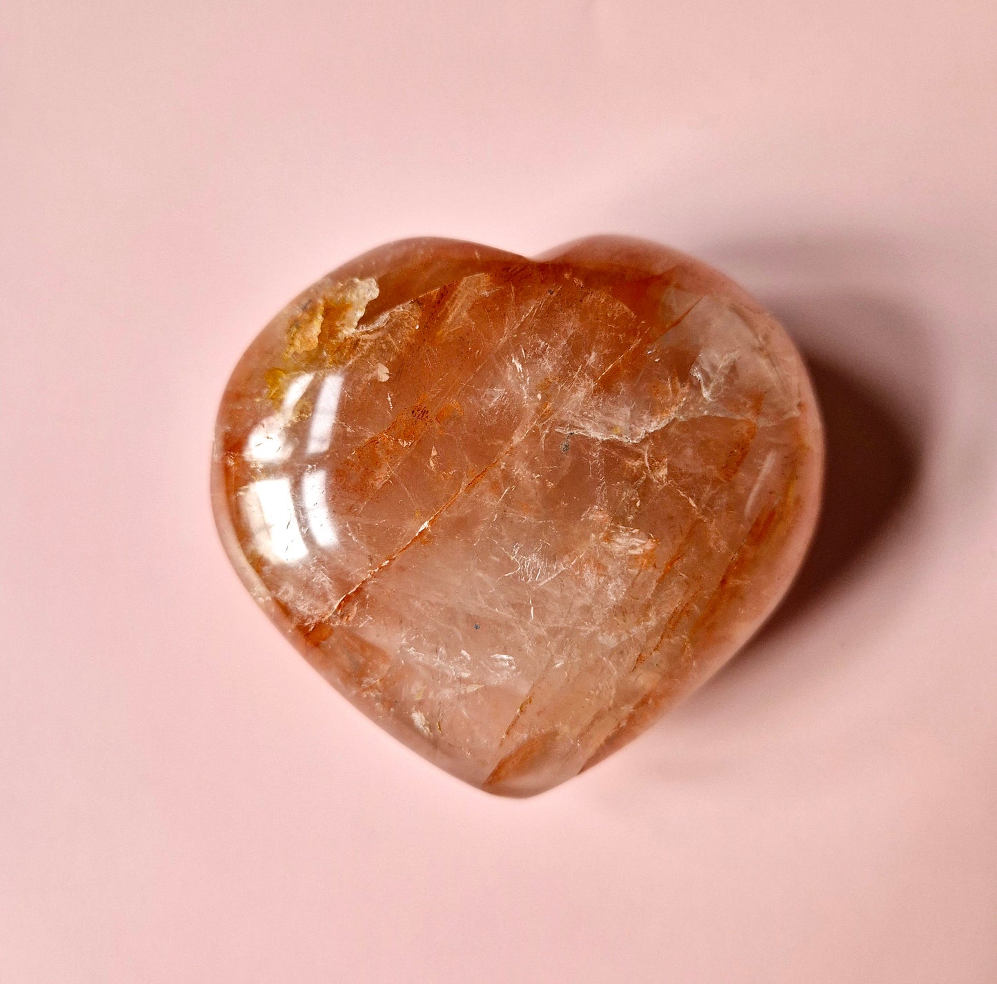 Edelsteen Grote Fire Quartz Harten (Het Perfecte Valentijnscadeau) Hematoïde Kwarts