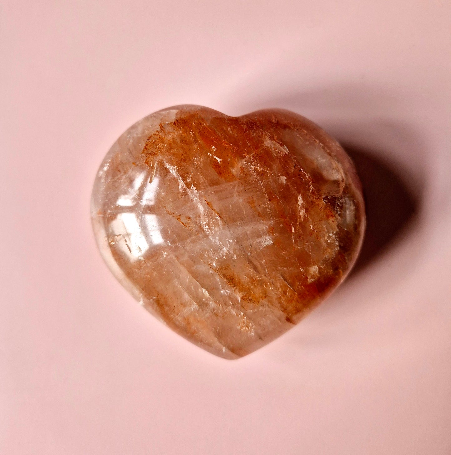 Edelsteen Grote Fire Quartz Harten (Het Perfecte Valentijnscadeau) Hematoïde Kwarts