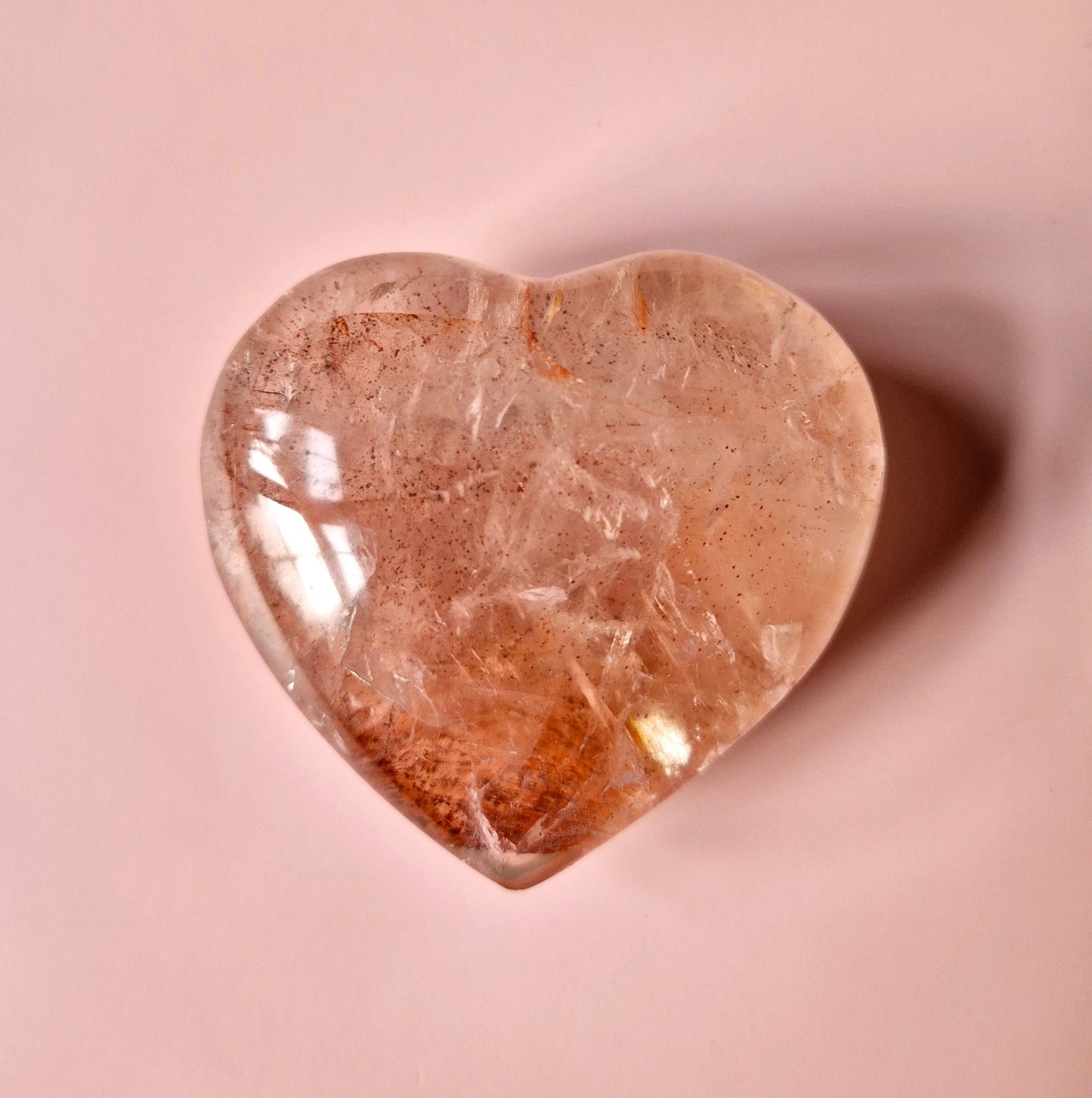 Edelsteen Grote Fire Quartz Harten (Het Perfecte Valentijnscadeau) Hematoïde Kwarts