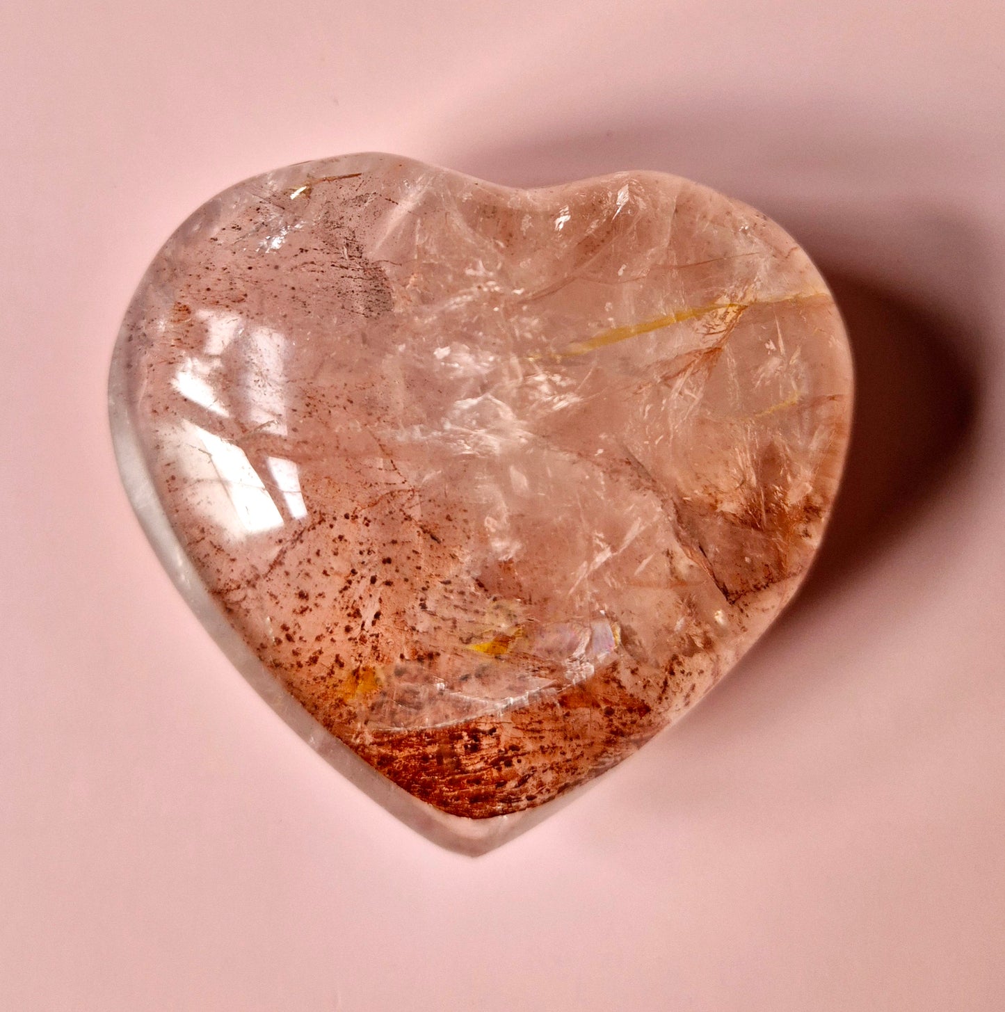 Edelsteen Grote Fire Quartz Harten (Het Perfecte Valentijnscadeau) Hematoïde Kwarts
