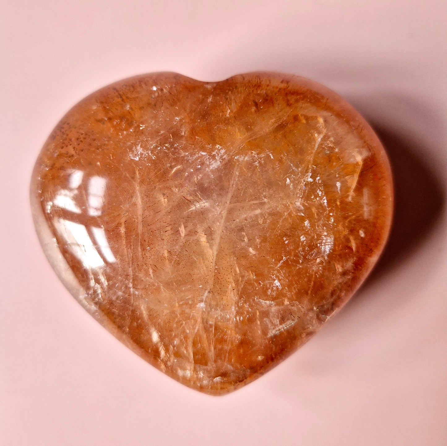 Edelsteen Grote Fire Quartz Harten (Het Perfecte Valentijnscadeau) Hematoïde Kwarts