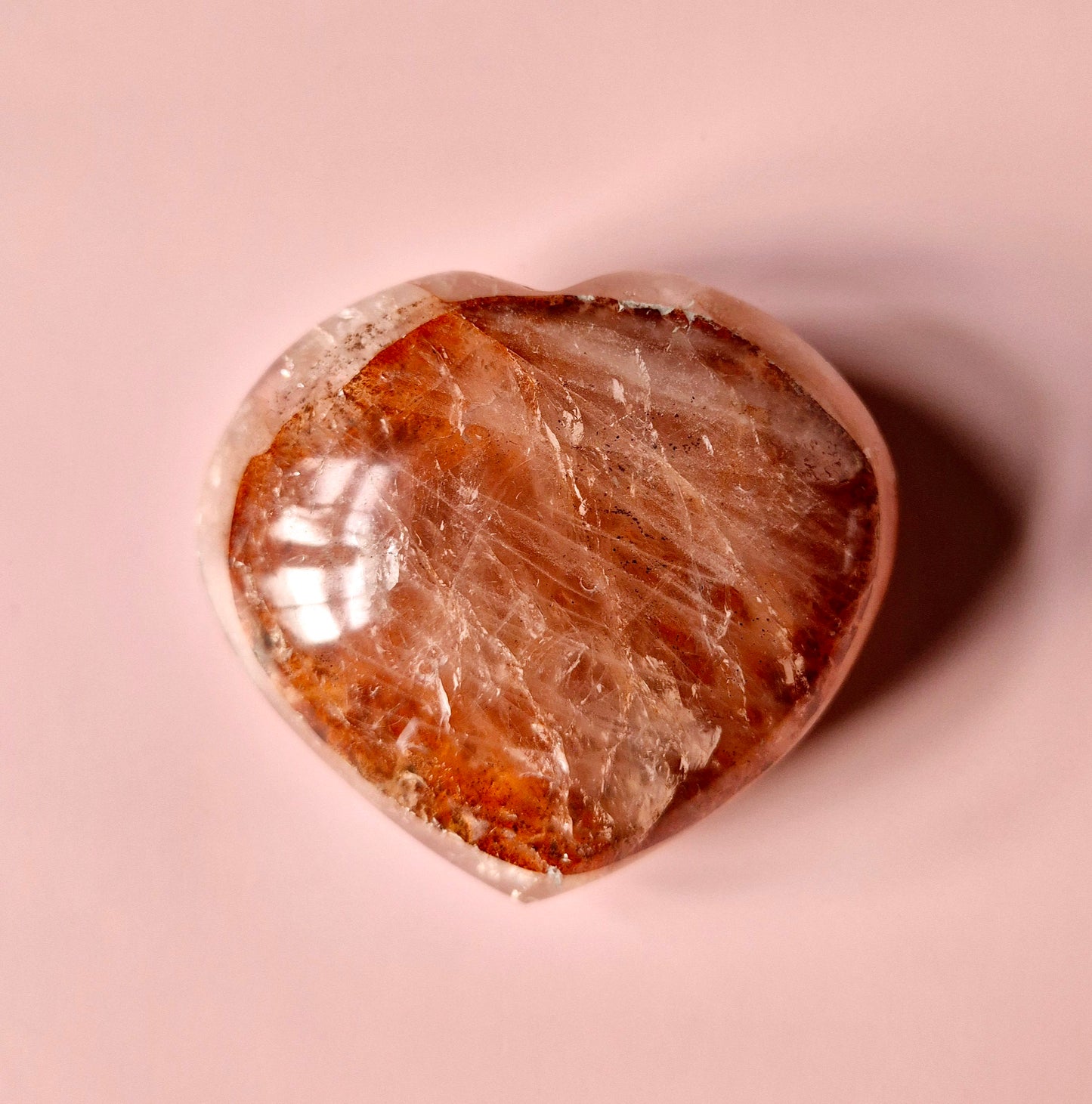 Edelsteen Grote Fire Quartz Harten (Het Perfecte Valentijnscadeau) Hematoïde Kwarts