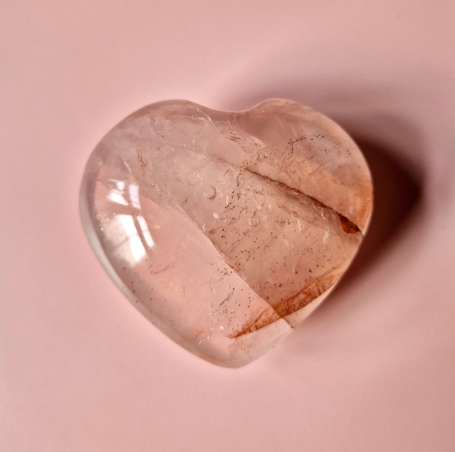 Edelsteen Grote Fire Quartz Harten (Het Perfecte Valentijnscadeau) Hematoïde Kwarts
