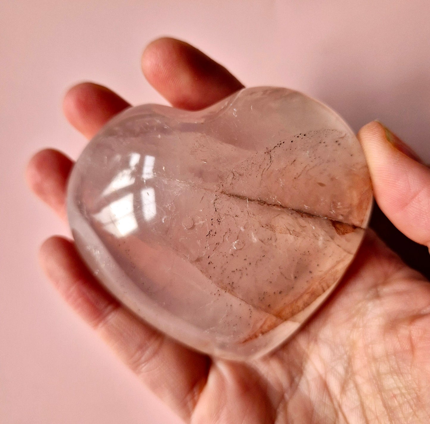 Edelsteen Grote Fire Quartz Harten (Het Perfecte Valentijnscadeau) Hematoïde Kwarts