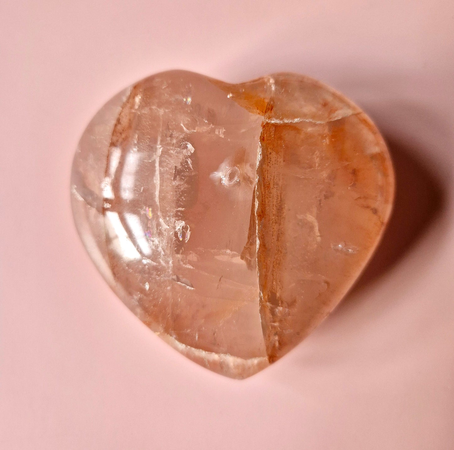 Edelsteen Grote Fire Quartz Harten (Het Perfecte Valentijnscadeau) Hematoïde Kwarts