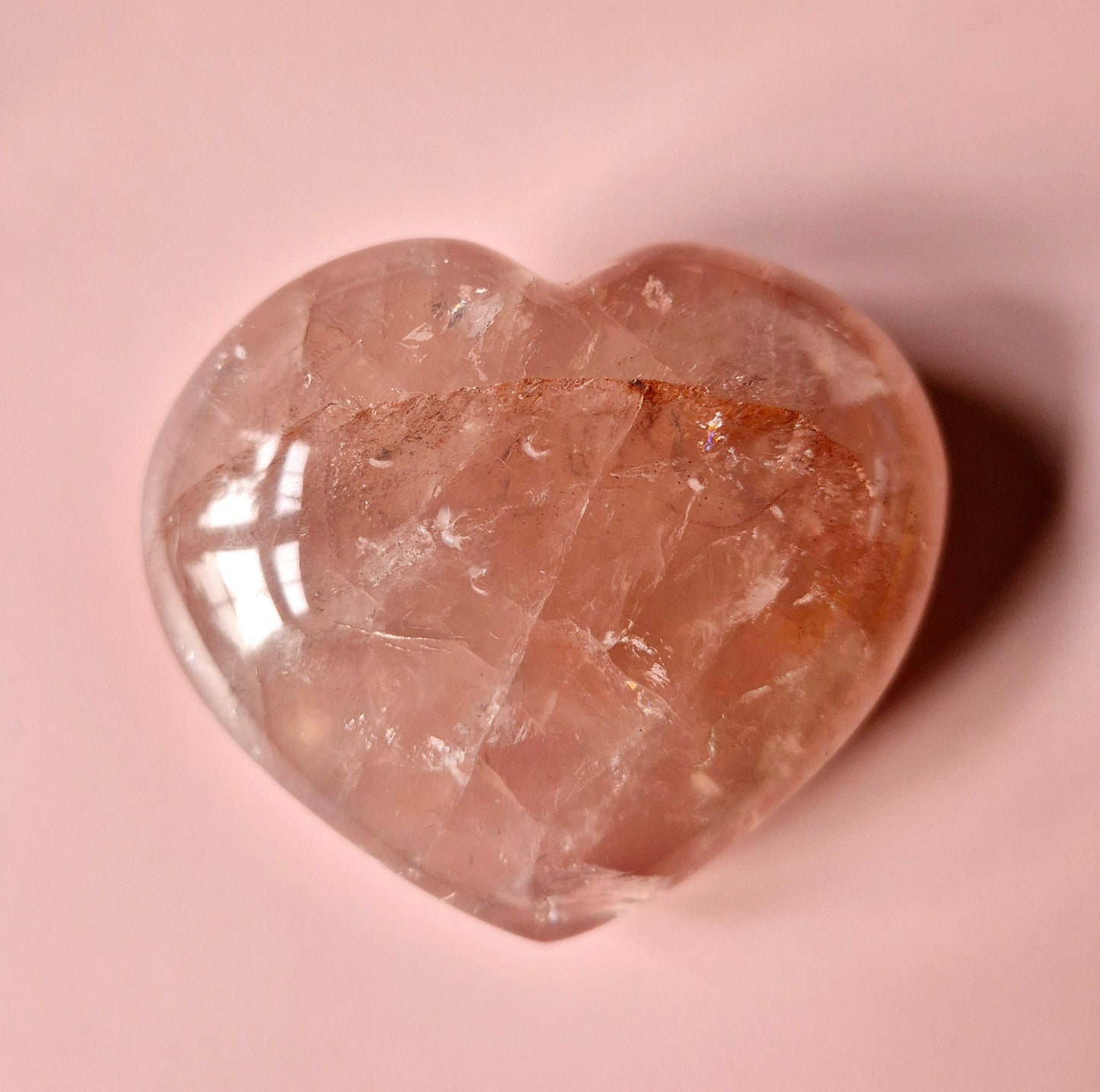 Edelsteen Grote Fire Quartz Harten (Het Perfecte Valentijnscadeau) Hematoïde Kwarts