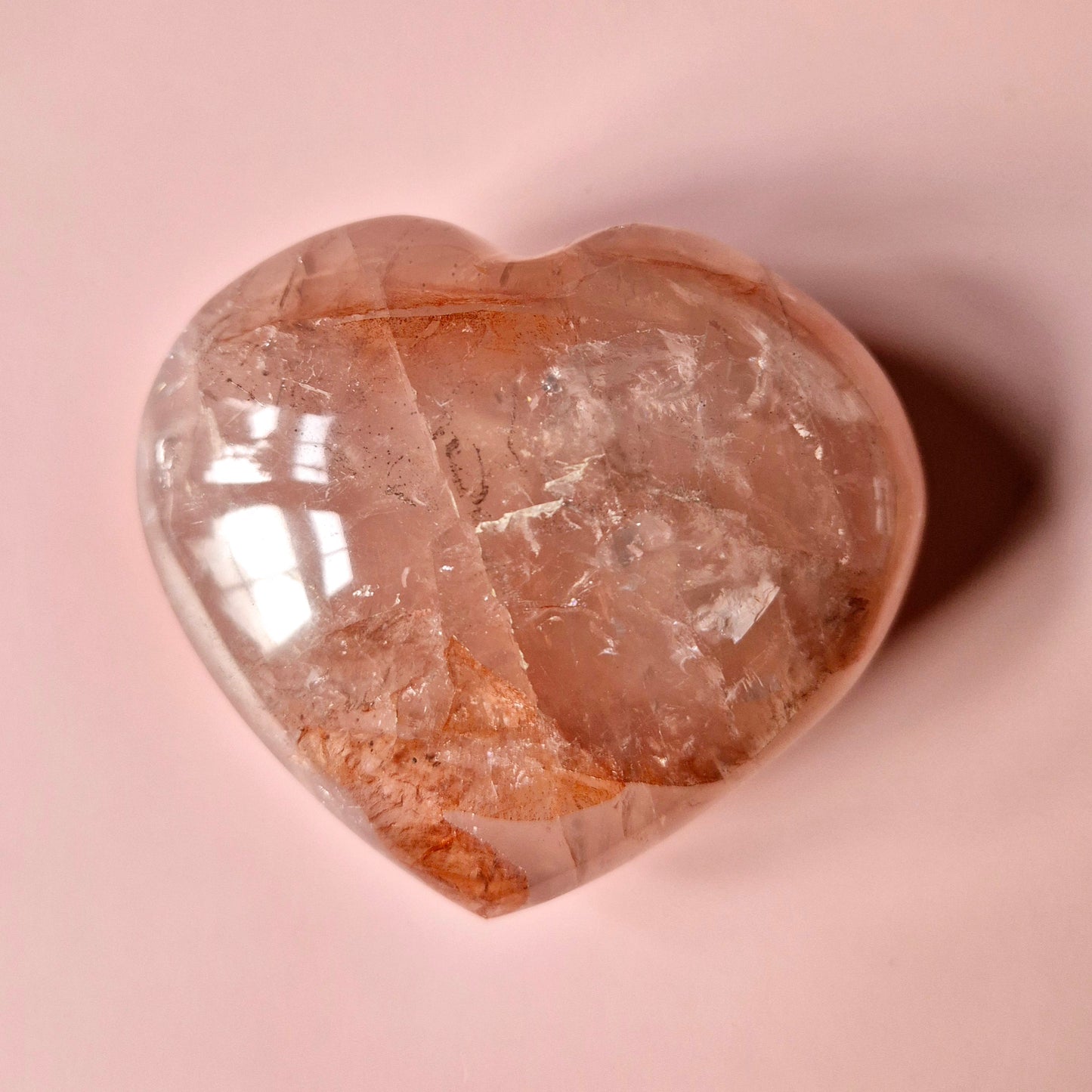 Edelsteen Grote Fire Quartz Harten (Het Perfecte Valentijnscadeau) Hematoïde Kwarts