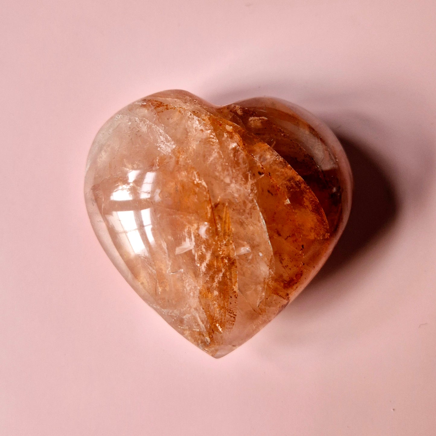 Edelsteen Grote Fire Quartz Harten (Het Perfecte Valentijnscadeau) Hematoïde Kwarts