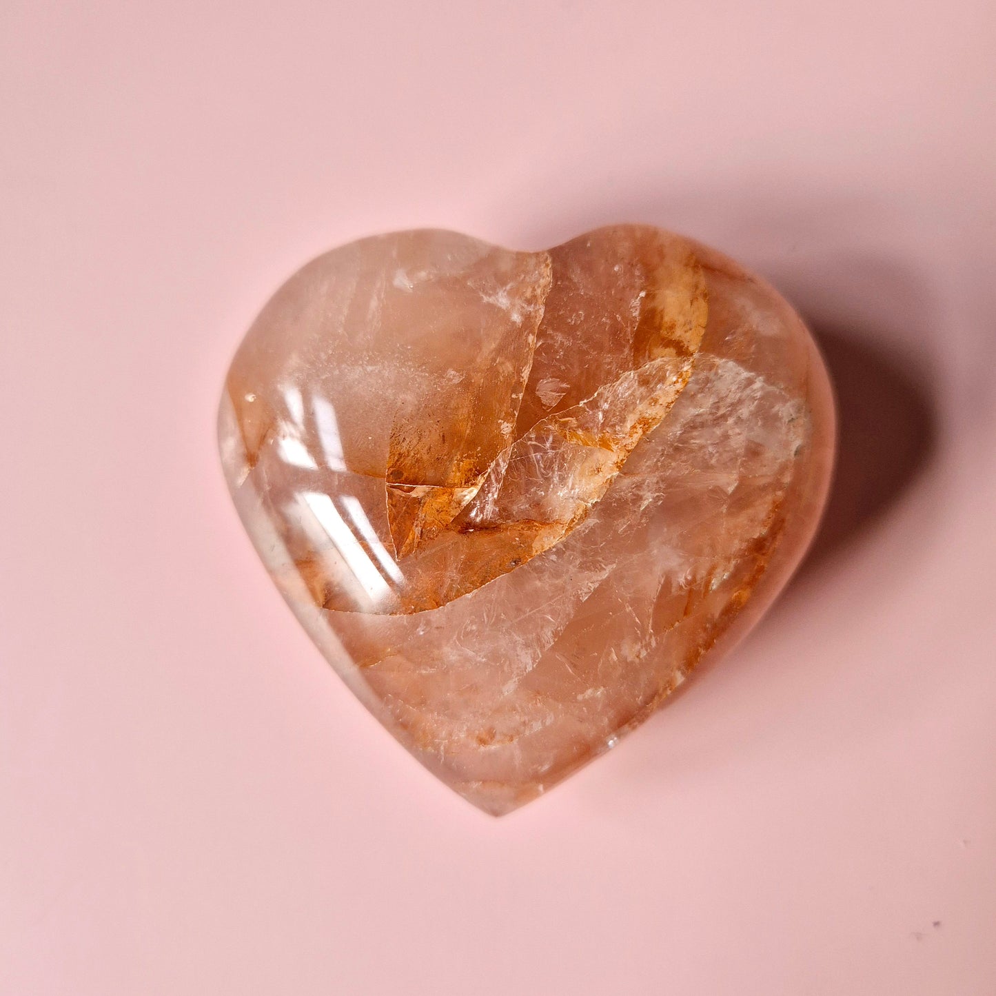 Edelsteen Grote Fire Quartz Harten (Het Perfecte Valentijnscadeau) Hematoïde Kwarts