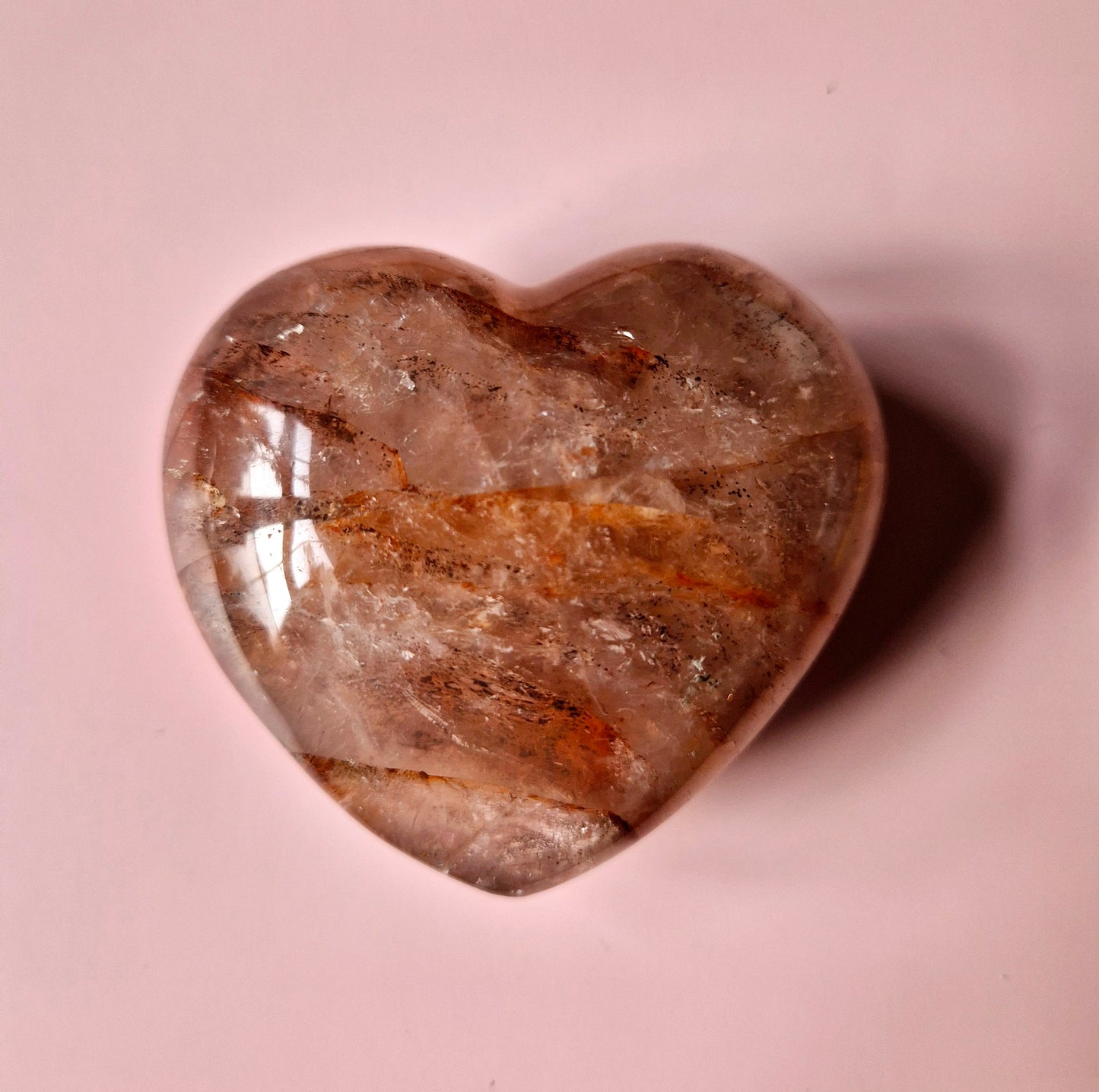 Edelsteen Grote Fire Quartz Harten (Het Perfecte Valentijnscadeau) Hematoïde Kwarts