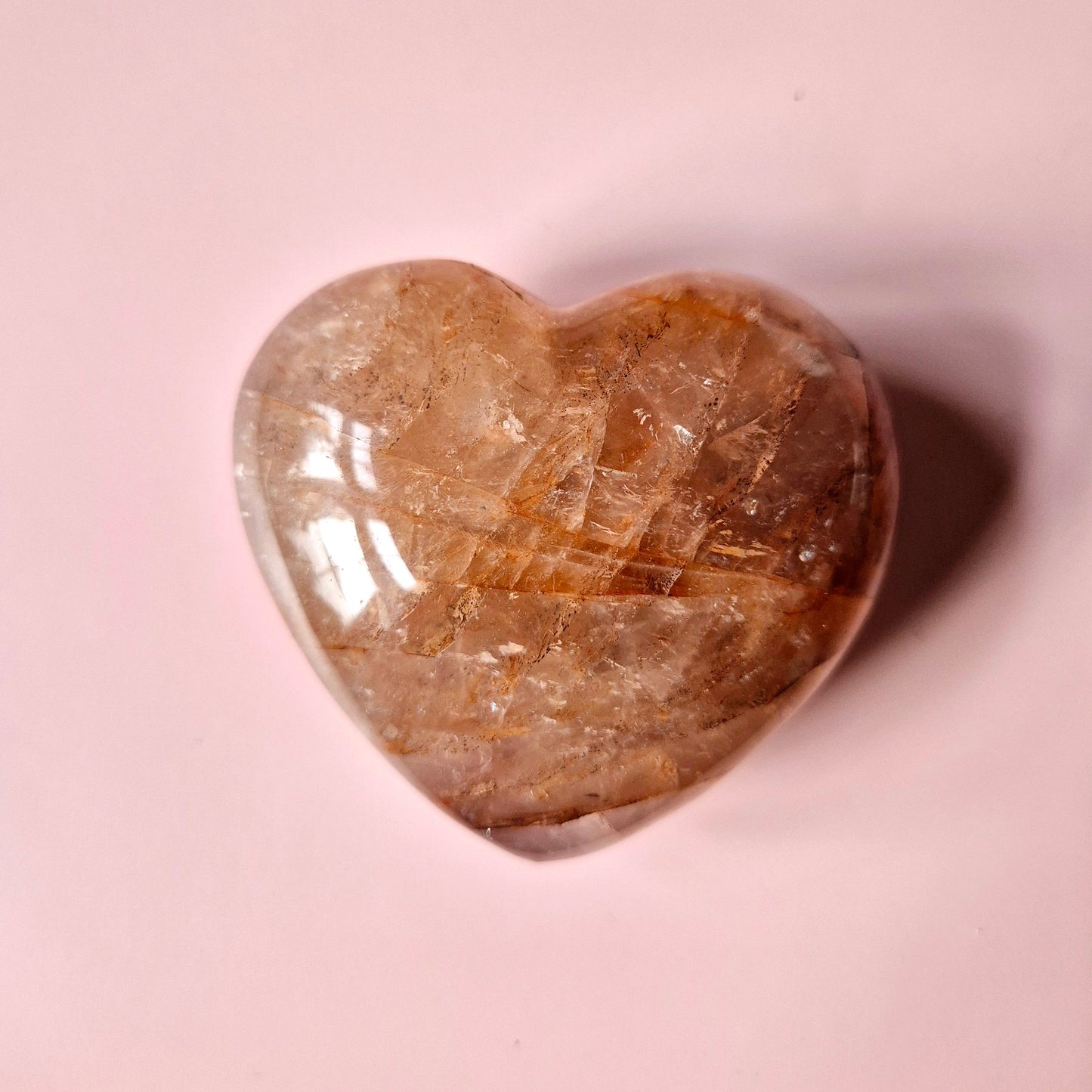 Edelsteen Grote Fire Quartz Harten (Het Perfecte Valentijnscadeau) Hematoïde Kwarts