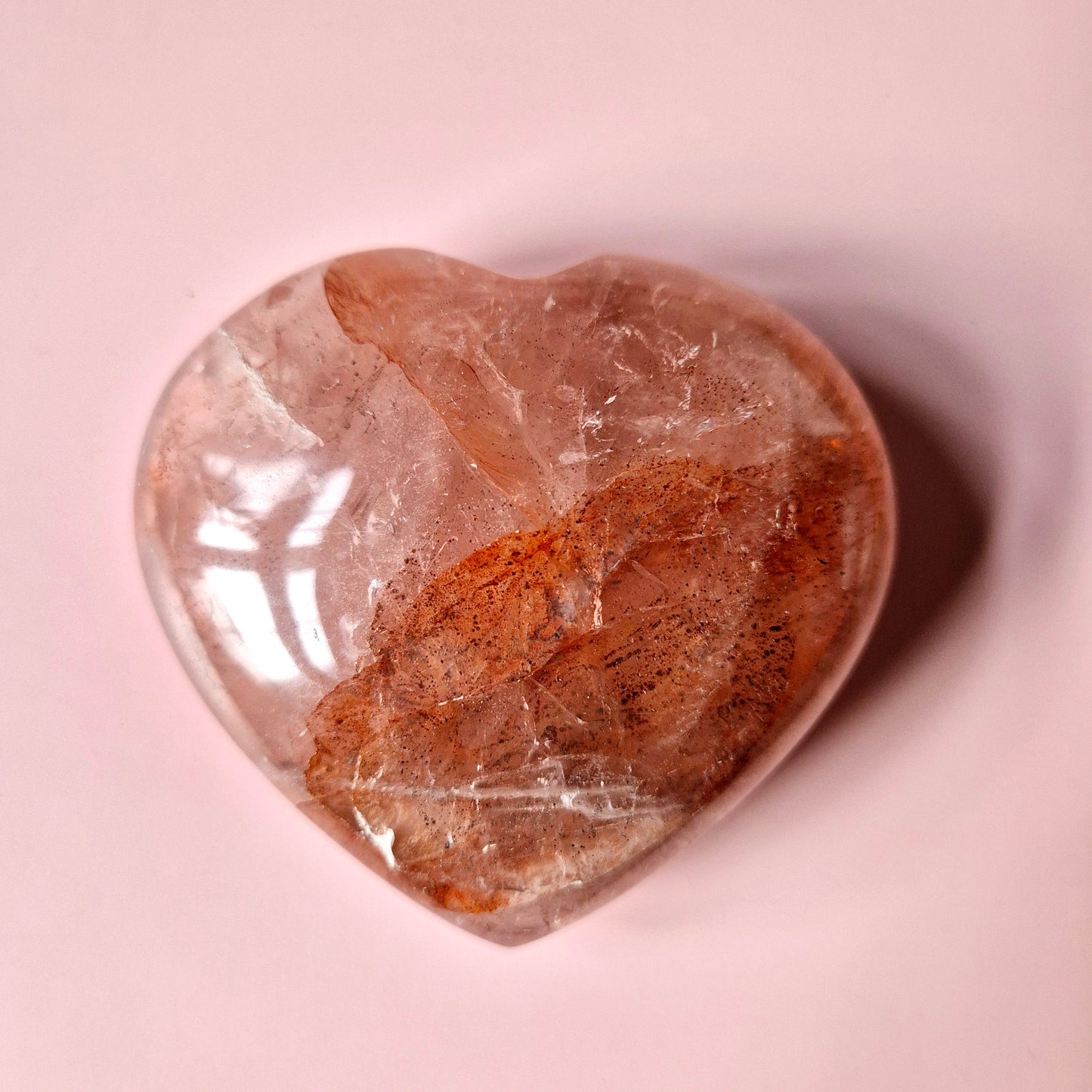 Edelsteen Grote Fire Quartz Harten (Het Perfecte Valentijnscadeau) Hematoïde Kwarts