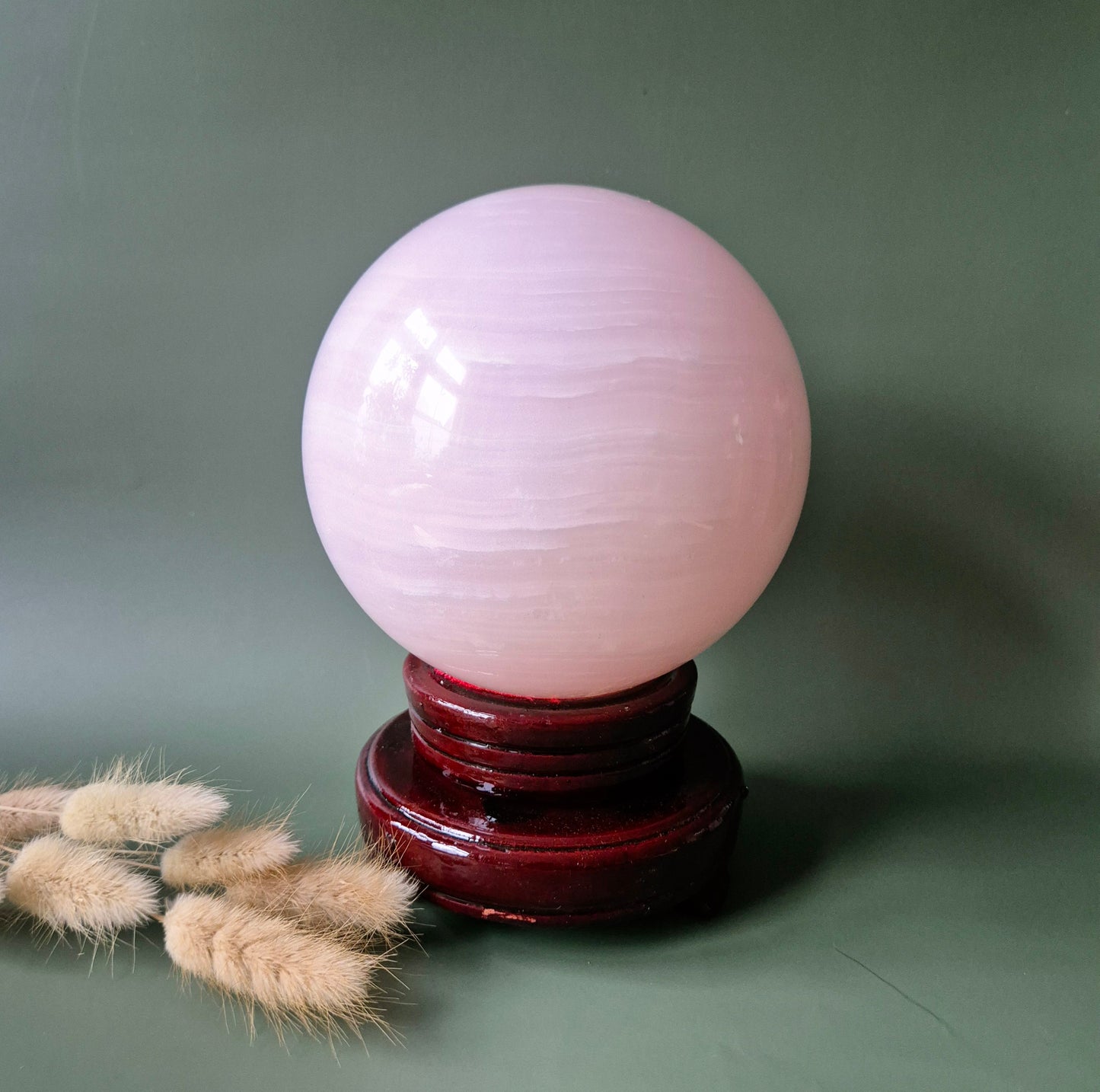 XXL Pink Calcite Kristallen Bol – 13-14 cm (3259 gram) Statement piece Roze Calciet UV reactief Sphere