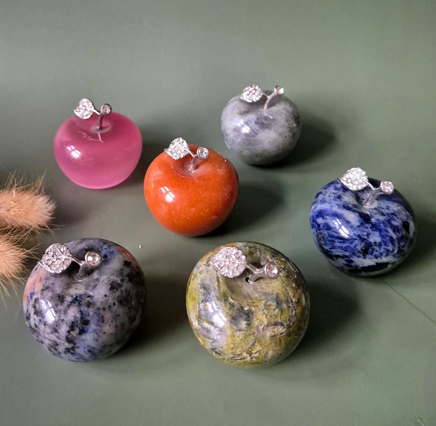 Mini Edelsteen Appels 45mm - set van 6 stuks