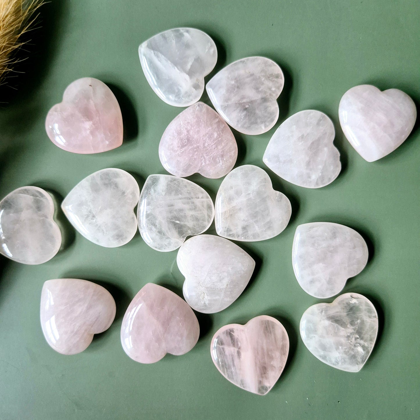 Rozenkwarts edelsteen Harten – 3 cm (perfect voor Valentijn)