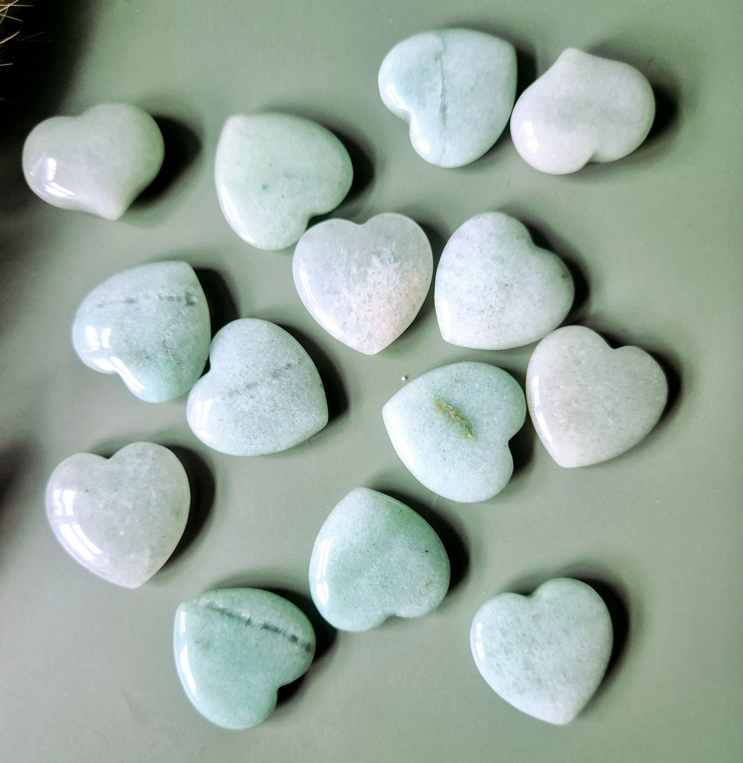 Groene Aventurijn Edelsteen Harten – 3 cm (perfect voor Valentijn)