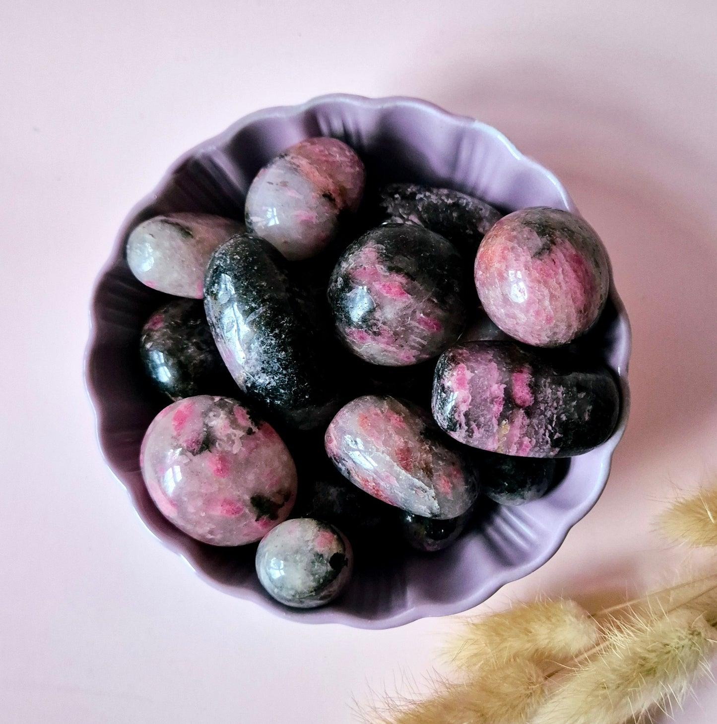 Edelsteen Rhodonite Handstenen (5-7 cm) Trommelstenen / Palmstenen Rhodoniet