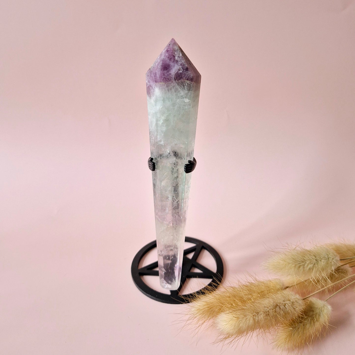 Candy Fluorite Scepter / Wand - Fluoriet - 12,5cm 114 gram incl. willekeurige standaard (kopie)