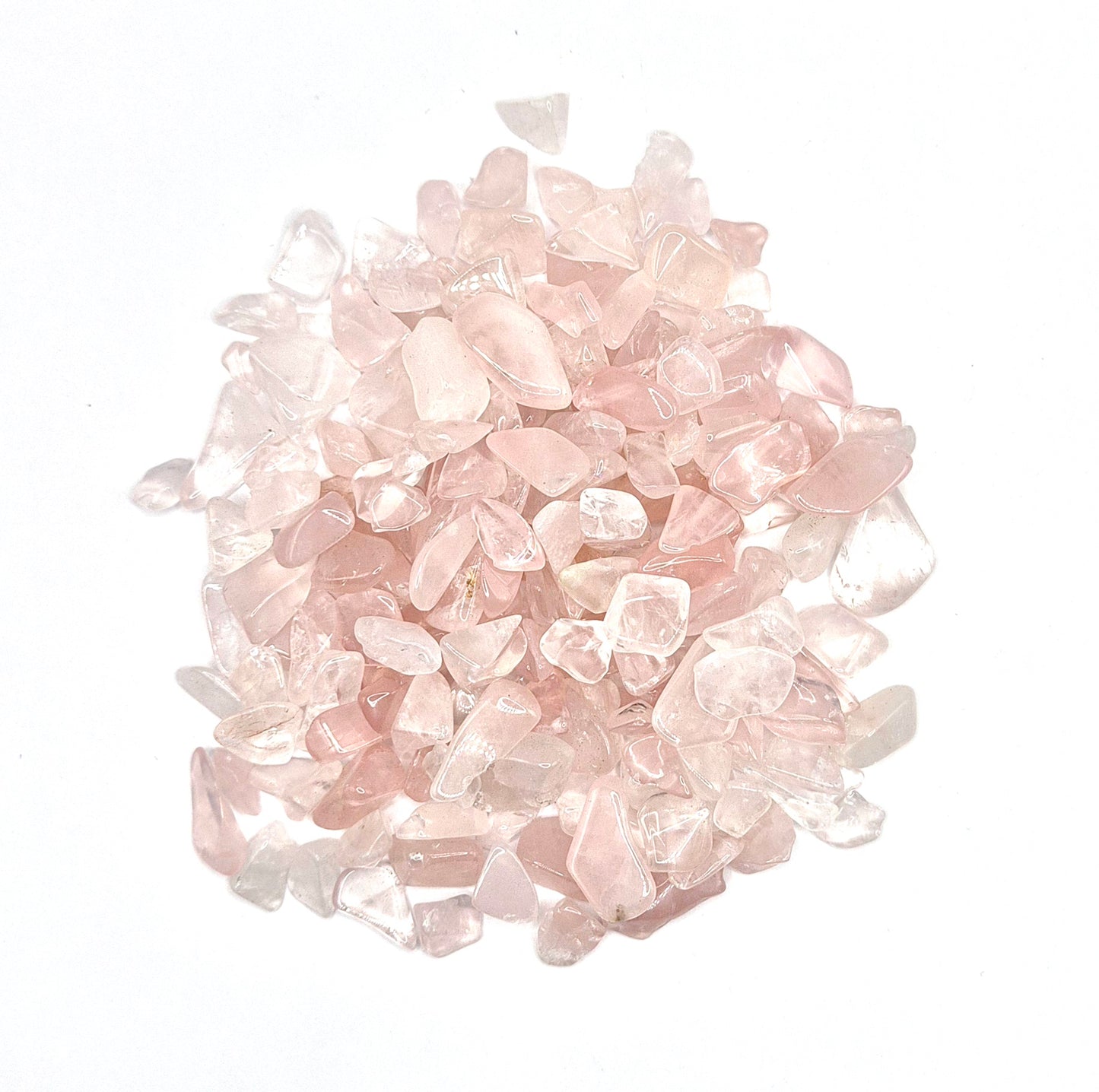 Edelsteen Rozenkwarts Chips Trommelstenen 0,5-1,5cm (100 gram)