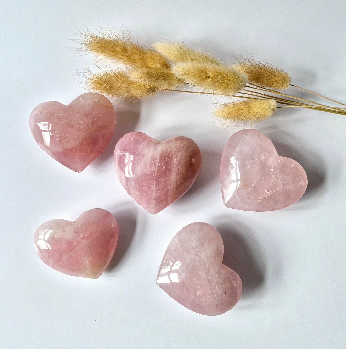 Rozenkwarts Hart 7-10 cm– De Steen van Onvoorwaardelijke Liefde (Valentijn Cadeau)
