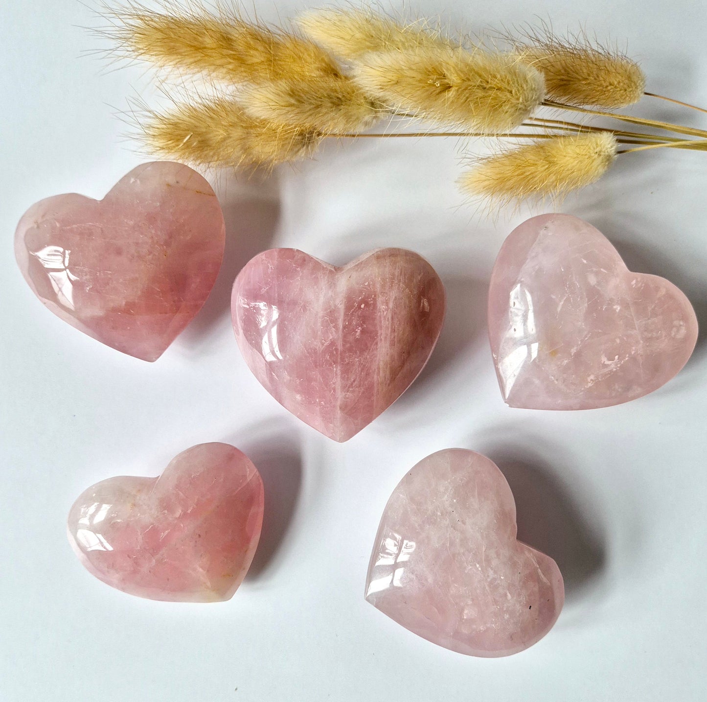 Rozenkwarts Hart 7-10 cm– De Steen van Onvoorwaardelijke Liefde (Valentijn Cadeau)
