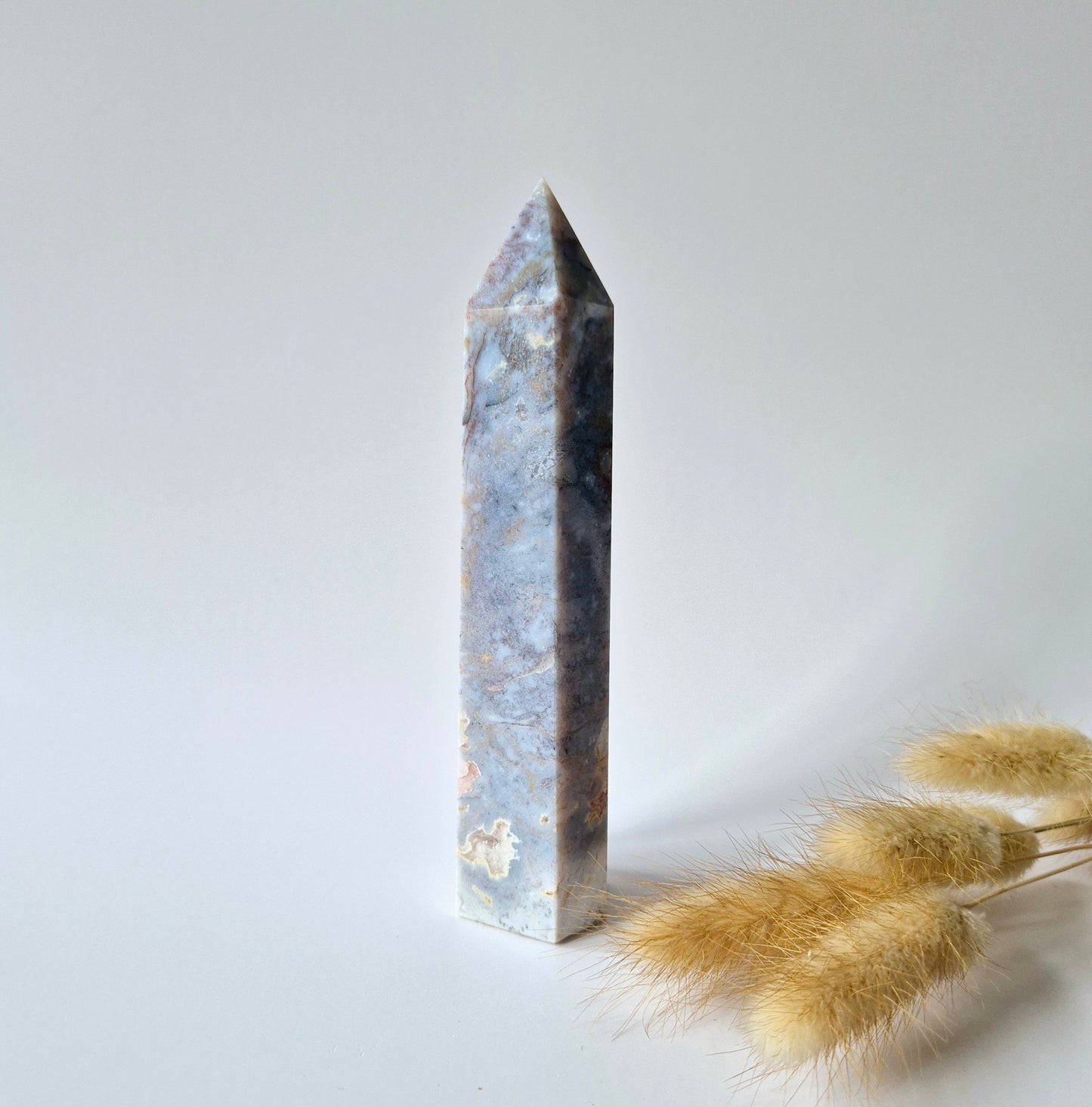 Edelsteen Oceaan Jaspis Toren (14 cm | 200 g) – Obelisk Meditatie