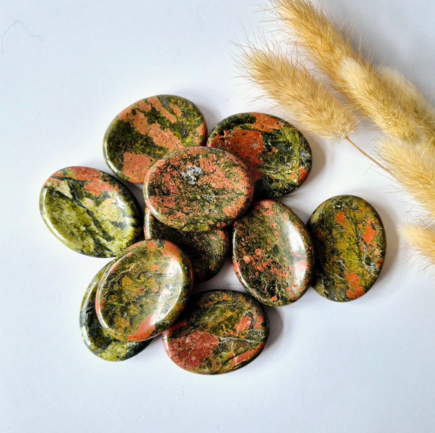 Edelsteen Unakiet Duimsteen / zorgensteen zaksteen Worry Stone