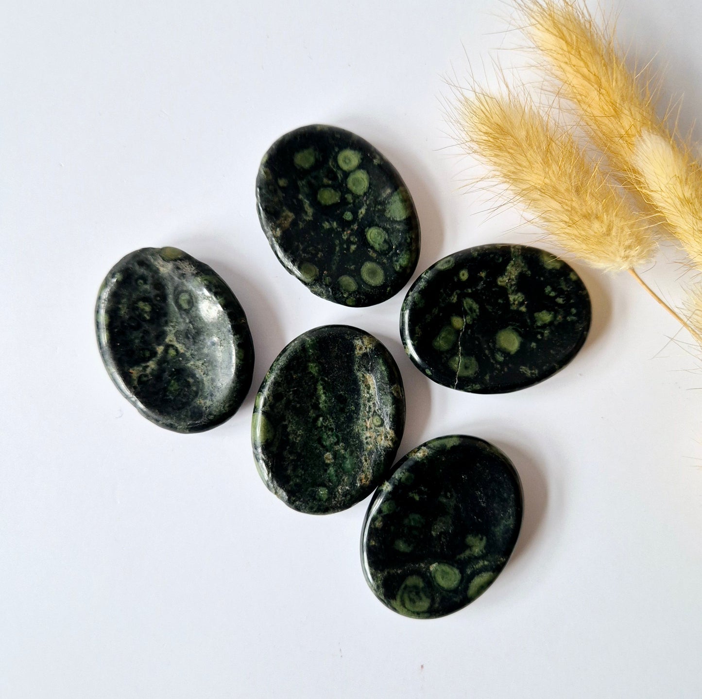 Edelsteen Kambaba Jaspis Duimsteen / zorgensteen zaksteen Worry Stone