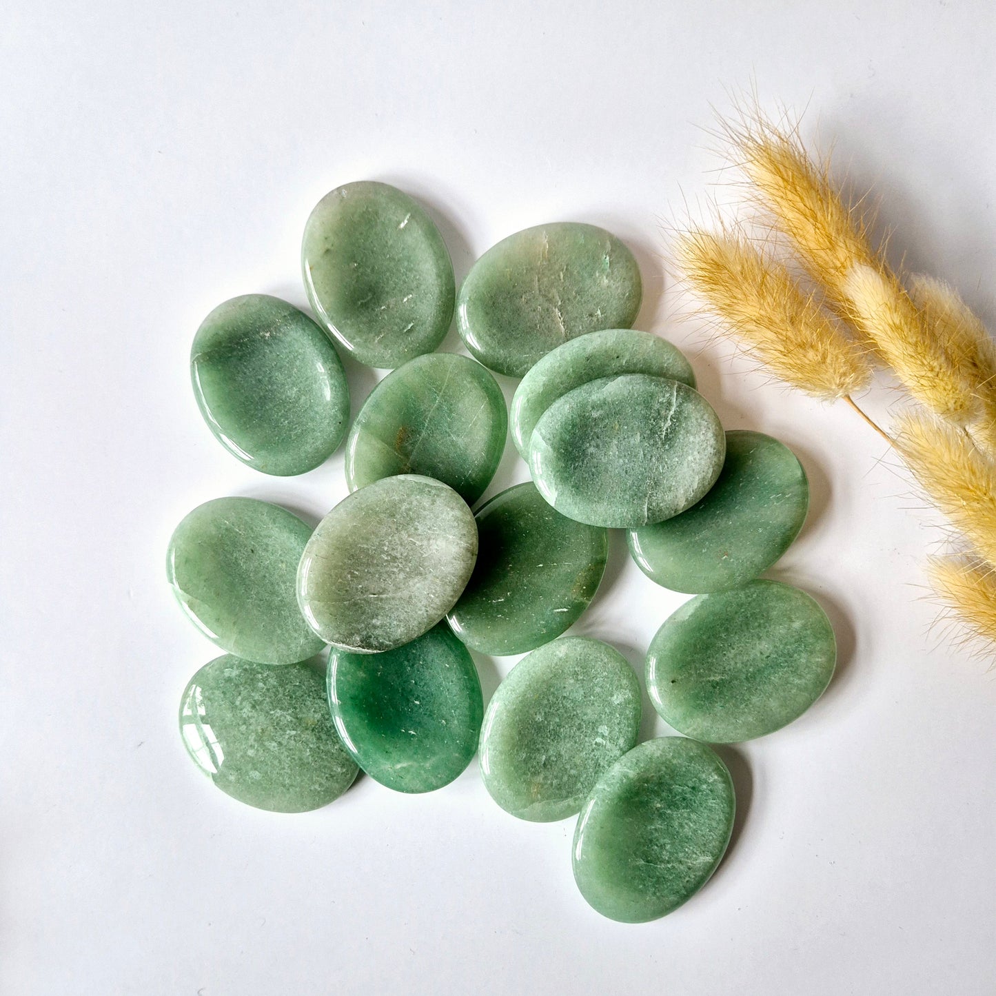 Edelsteen Groene Aventurijn Duimsteen / zorgensteen zaksteen Worry Stone