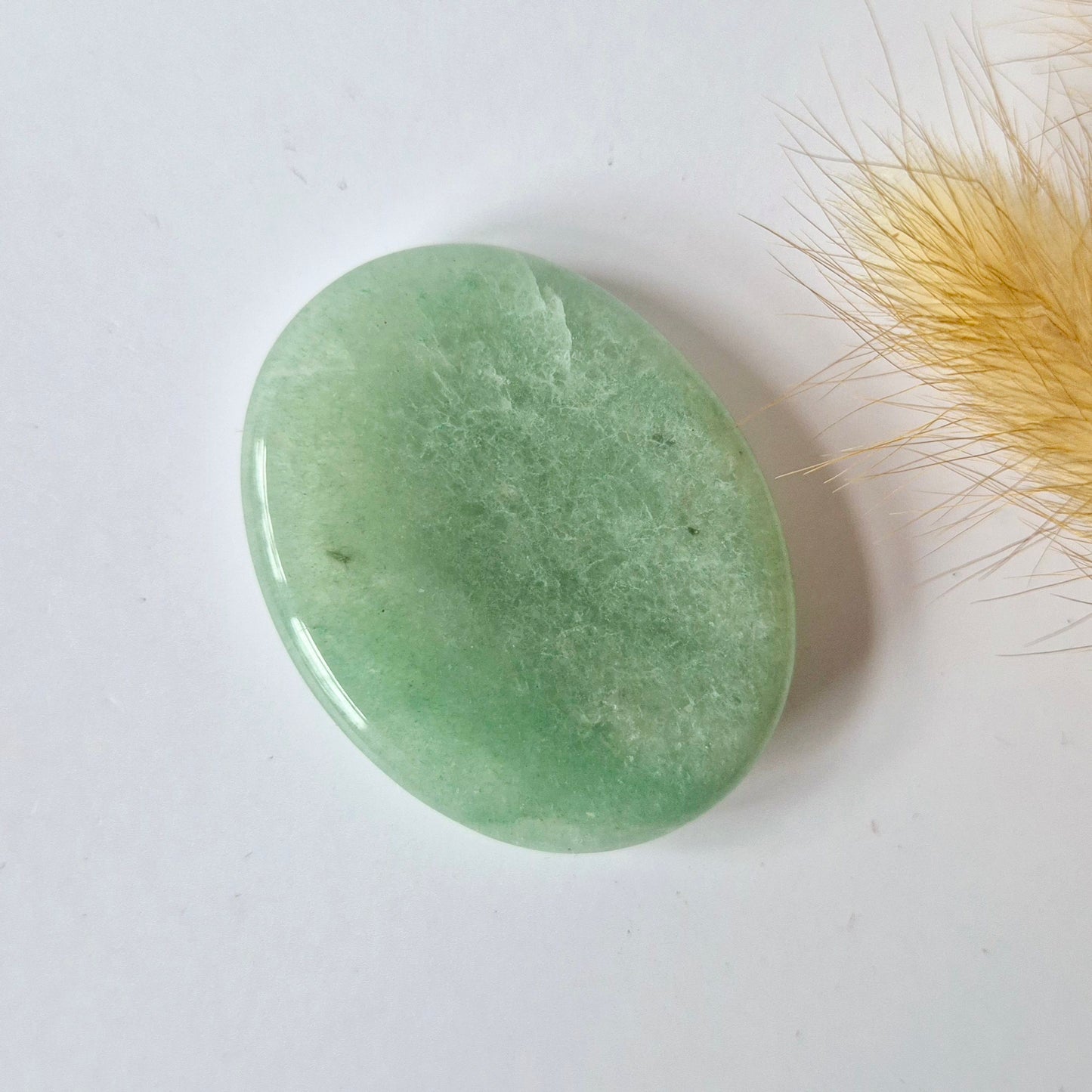 Edelsteen Groene Aventurijn Duimsteen / zorgensteen zaksteen Worry Stone