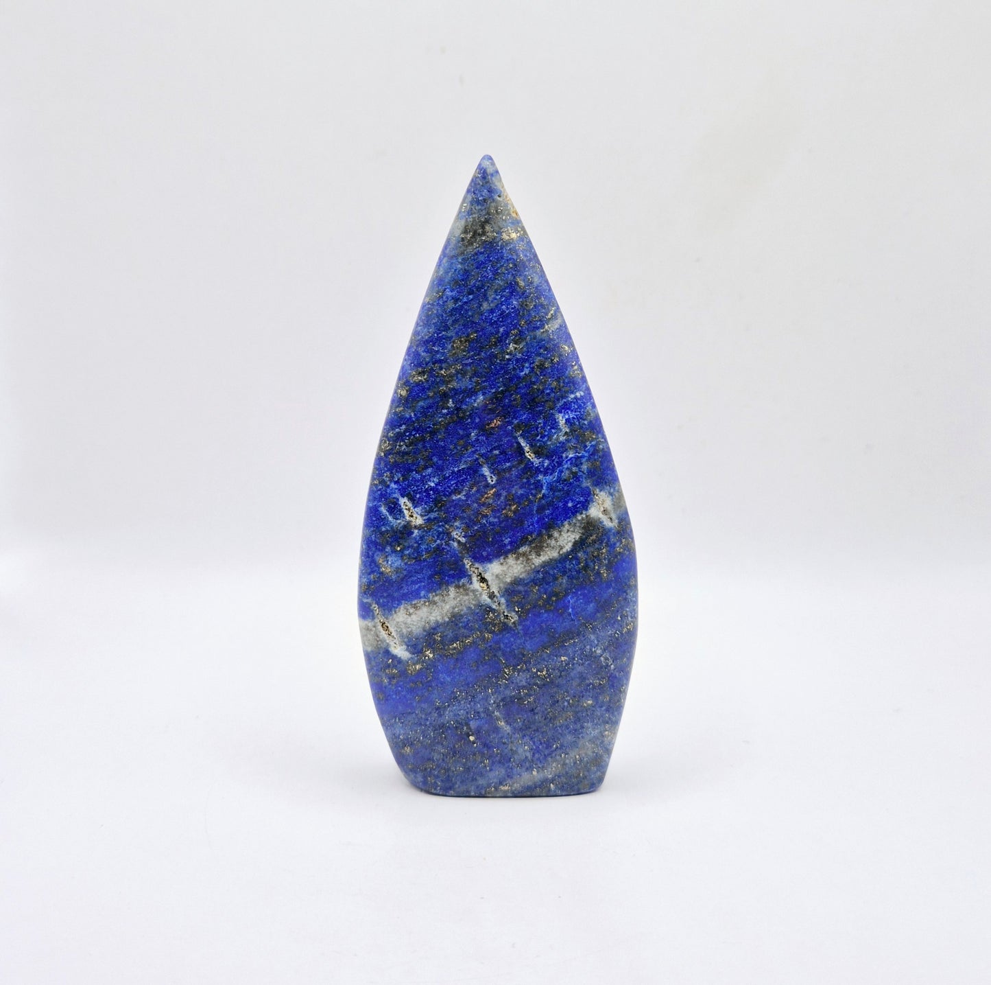 Beautiful Lapis Lazuli - Drop Shaped Drop Standing Gemstone Crystal - A. 157gram