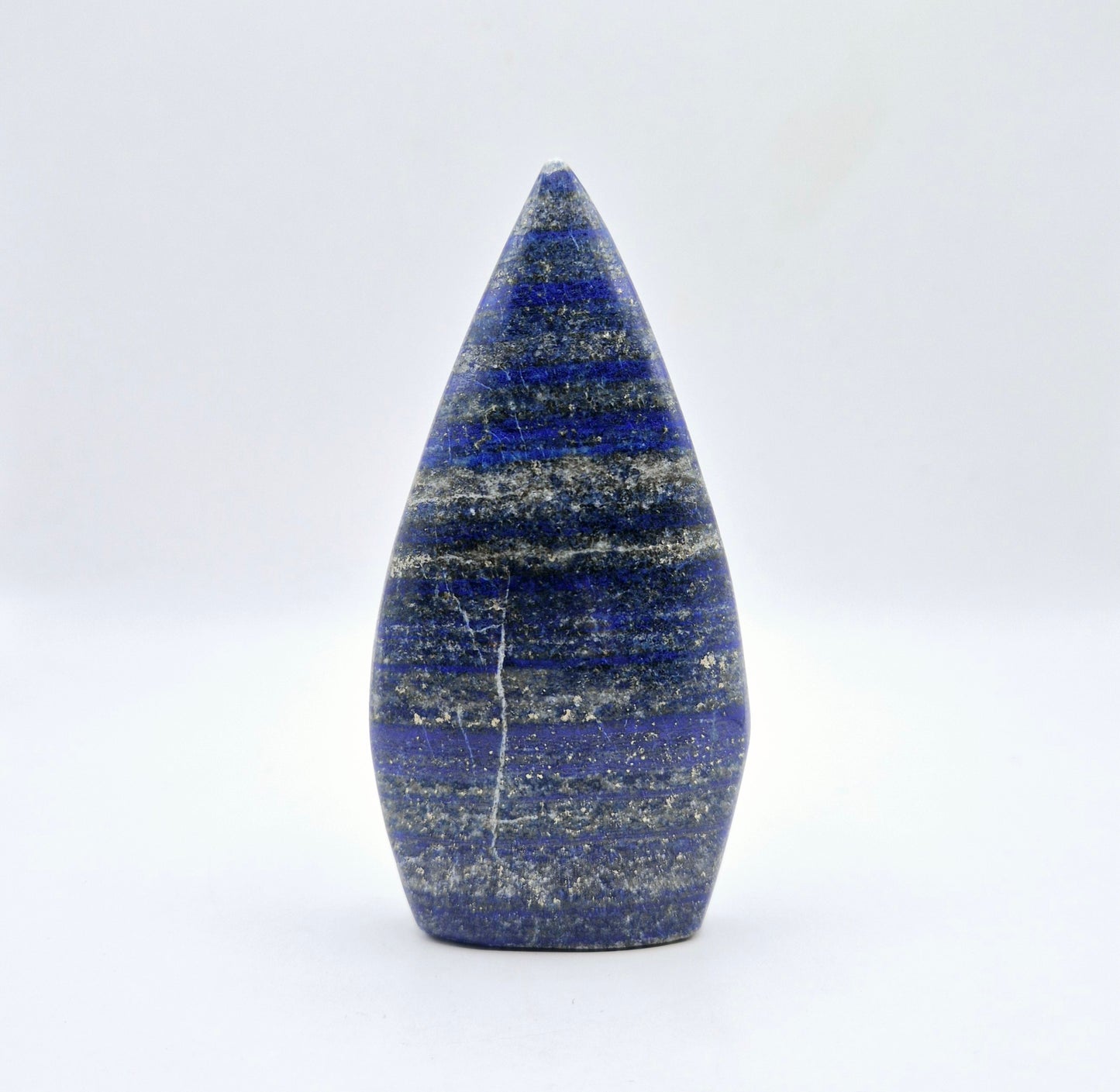 Prachtige Lapis Lazuli - Druppelvormige Drop Staande Edelsteen Kristal - F. 143gram