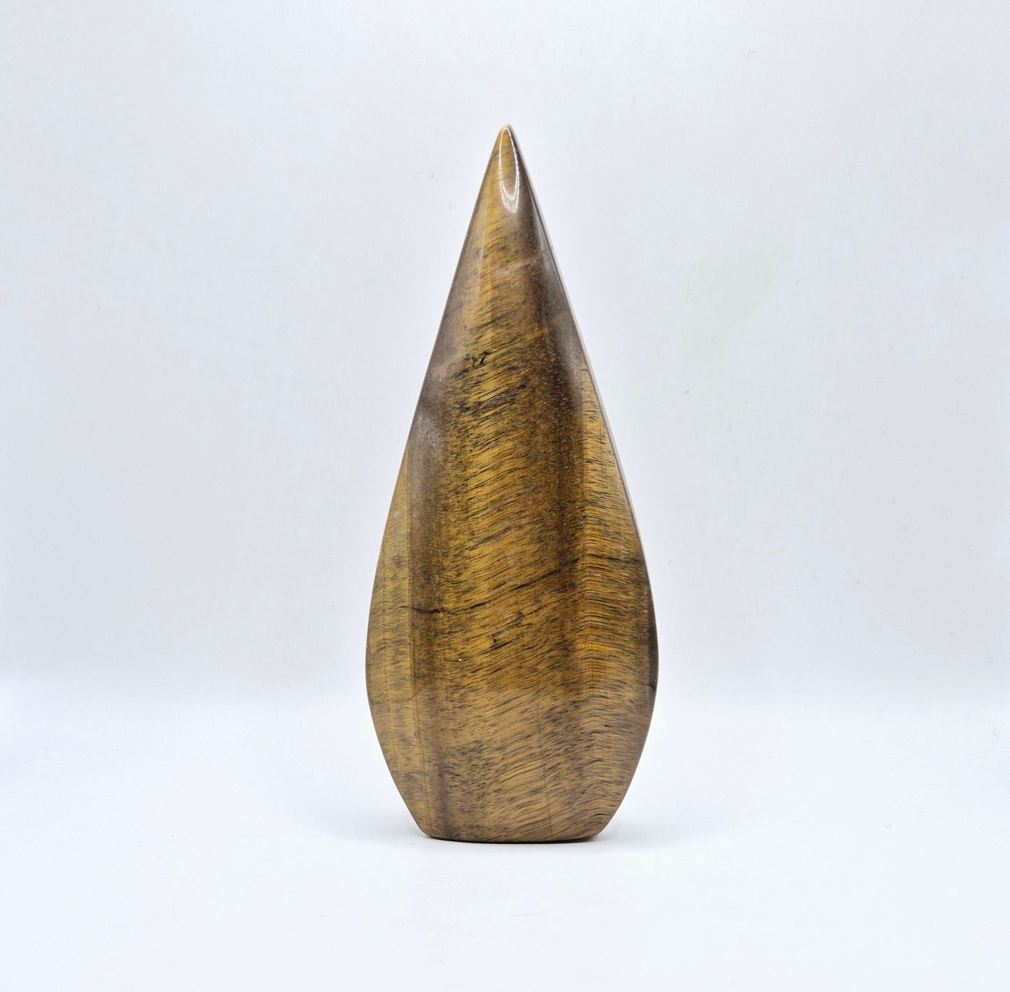 Flashy Tiger Eye - Teardrop Drop Standing Gemstone Crystal - E. 195gram